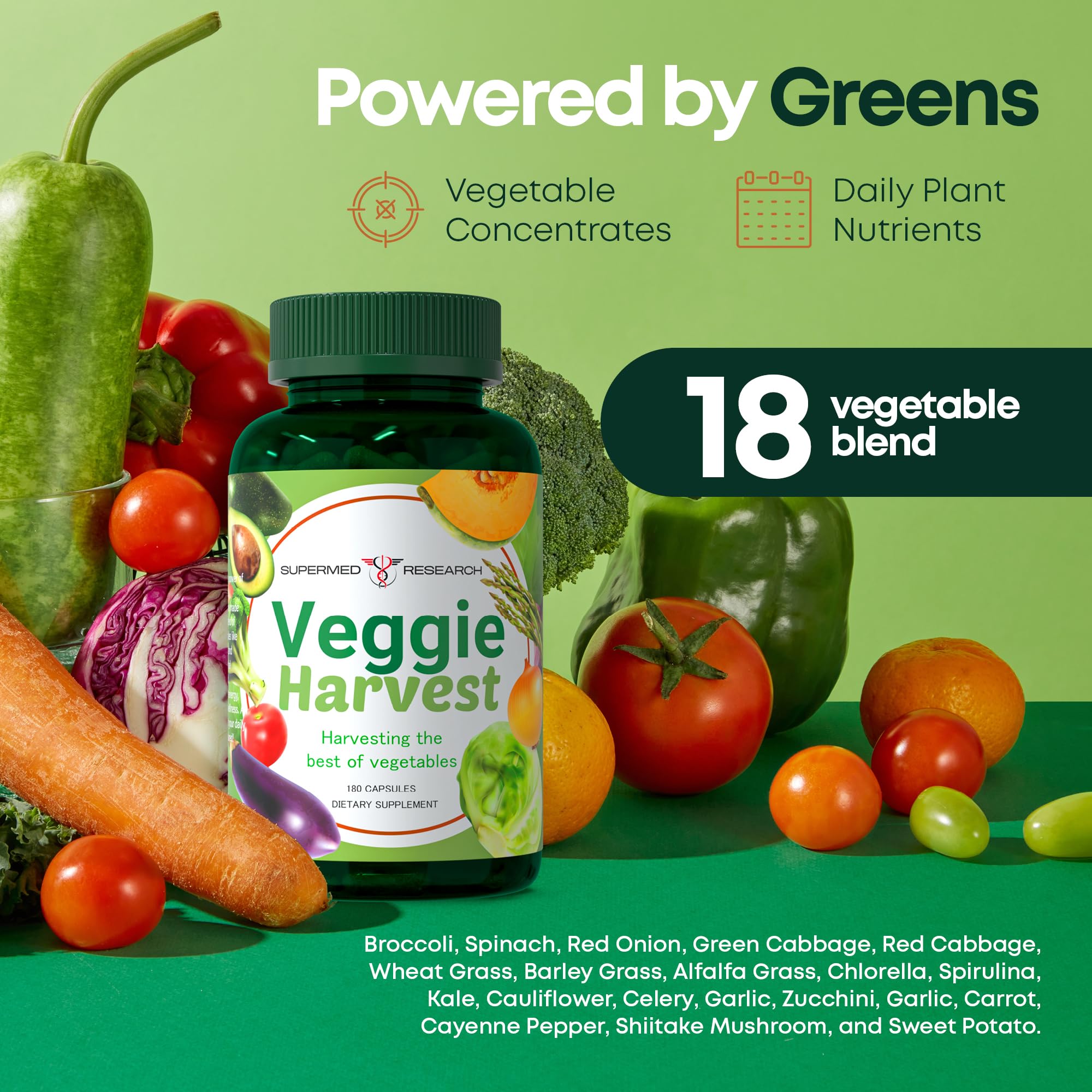 Supermed Research Fruits and Vegetables Supplements – 2 Pack Combination Fruit & Veggies Supplement – Whole Food Vitamins & Minerals for Adults – Superfood Veggie Vitamins for Adults (180 x 2, 360 Ct) Supermed Research buy supplements canada