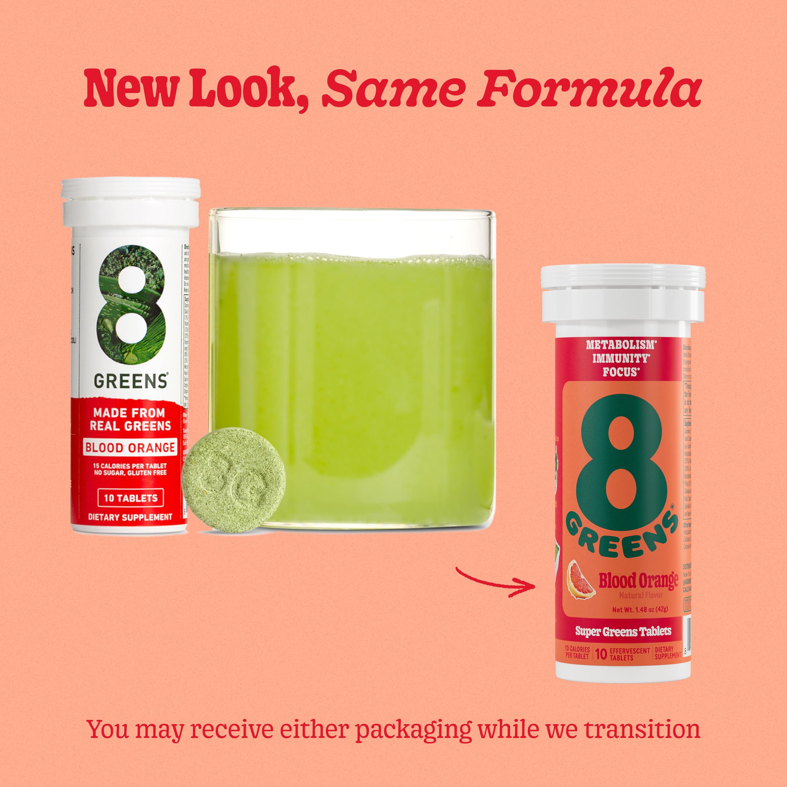 8Greens Supergreens Tablets | Super Greens Powder Superfood Tablet, Metabolism Immunity & Focus, Daily Greens Effervescent Tablets, Organic: Aloe Vera, Spirulina, Chlorella, Blood Orange, 30 Servings 8Greens buy supplements canada
