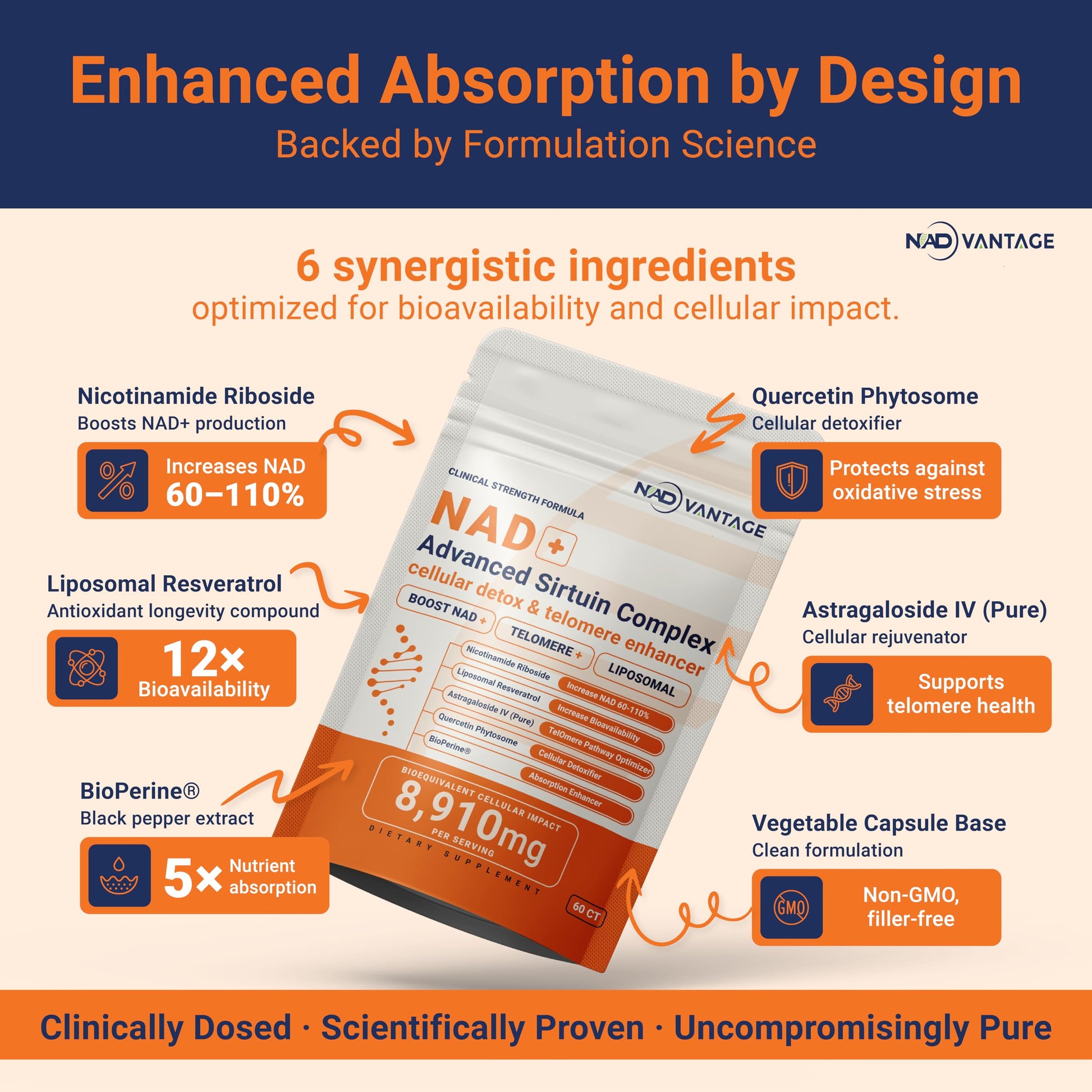 Eternaroot NAD+ 5D Matrix - High Potency NAD Precursor - 1000mg Nicotinamide Riboside (NR) + Liposomal Resveratrol - Clean Vegan Formula - Cellular Energy & Immune Support Eternaroot buy supplements canada