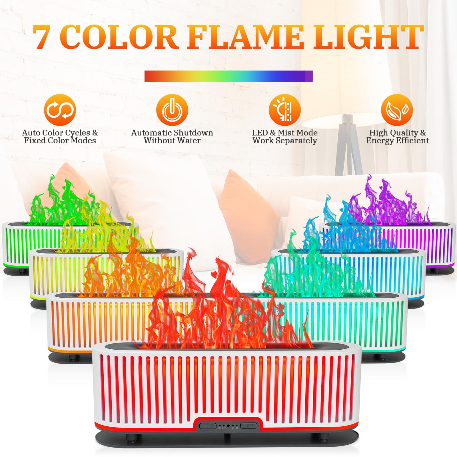 Comfynest Colorful Flame Air Aroma Diffuser Humidifier 7 Flame Colors,200ml Essential Oil Comfynest buy supplements canada