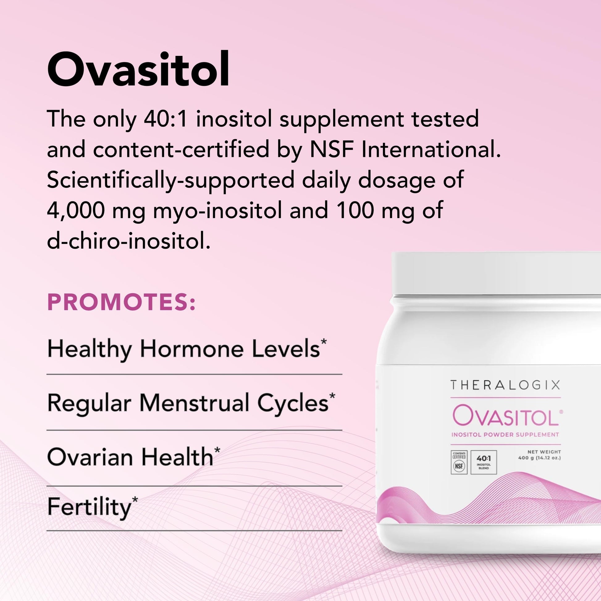 Theralogix Ovasitol Inositol Powder - 180 Servings - Myo-Inositol & D-Chiro Inositol Theralogix buy supplements canada