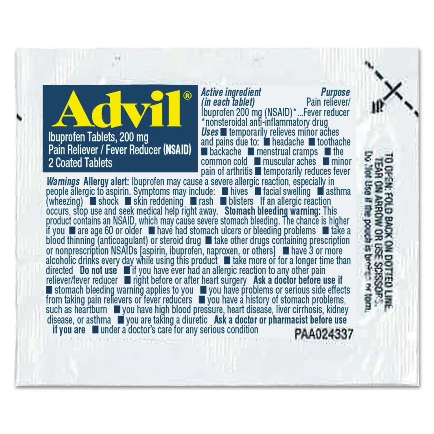 Advil Ibuprofen Tablets, 200mg, Refill Pack, Two Tablets/Packet, 30 Packets/Box Advil buy supplements canada