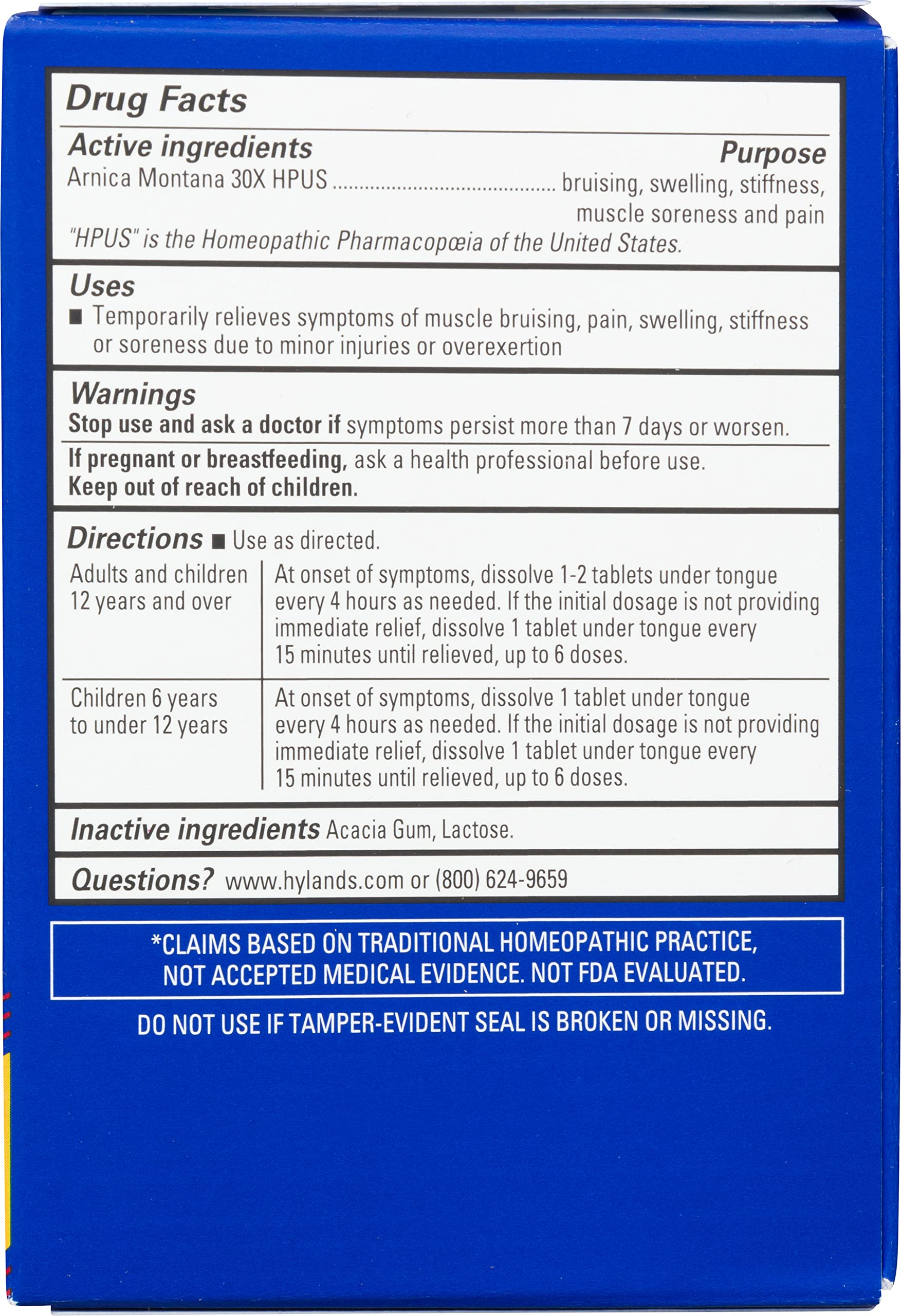 Hyland's Arnica 30x 50 Tablets (3 Pack = 150 Tablets), Bruising, Swelling, Muscle Pain Relief Hyland's buy supplements canada