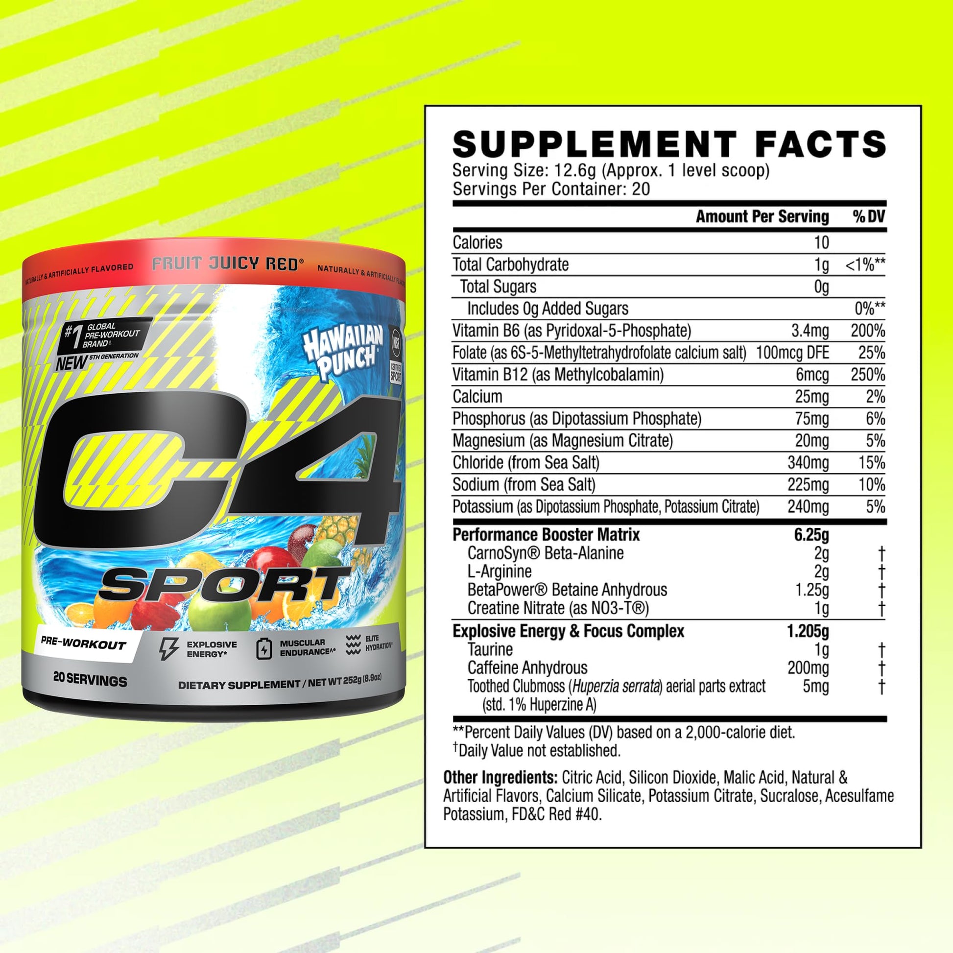 C4 Sport Pre Workout Powder - NSF Certified for Sport - Elite Hydration - 200mg Caffeine + Creatine + Beta-Alanine - Electrolytes and Energy Supplement C4 buy supplements canada