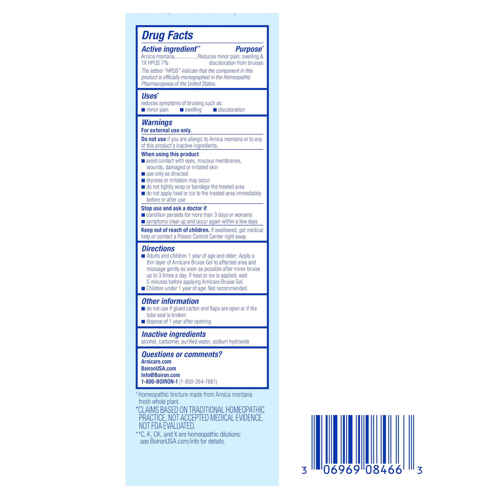 Boiron Arnicare Bruise Gel for Pain, Inflammation or Swelling, Soreness, and Discoloration - Non-greasy and Fragrance-Free - 4.2 oz Boiron buy supplements canada