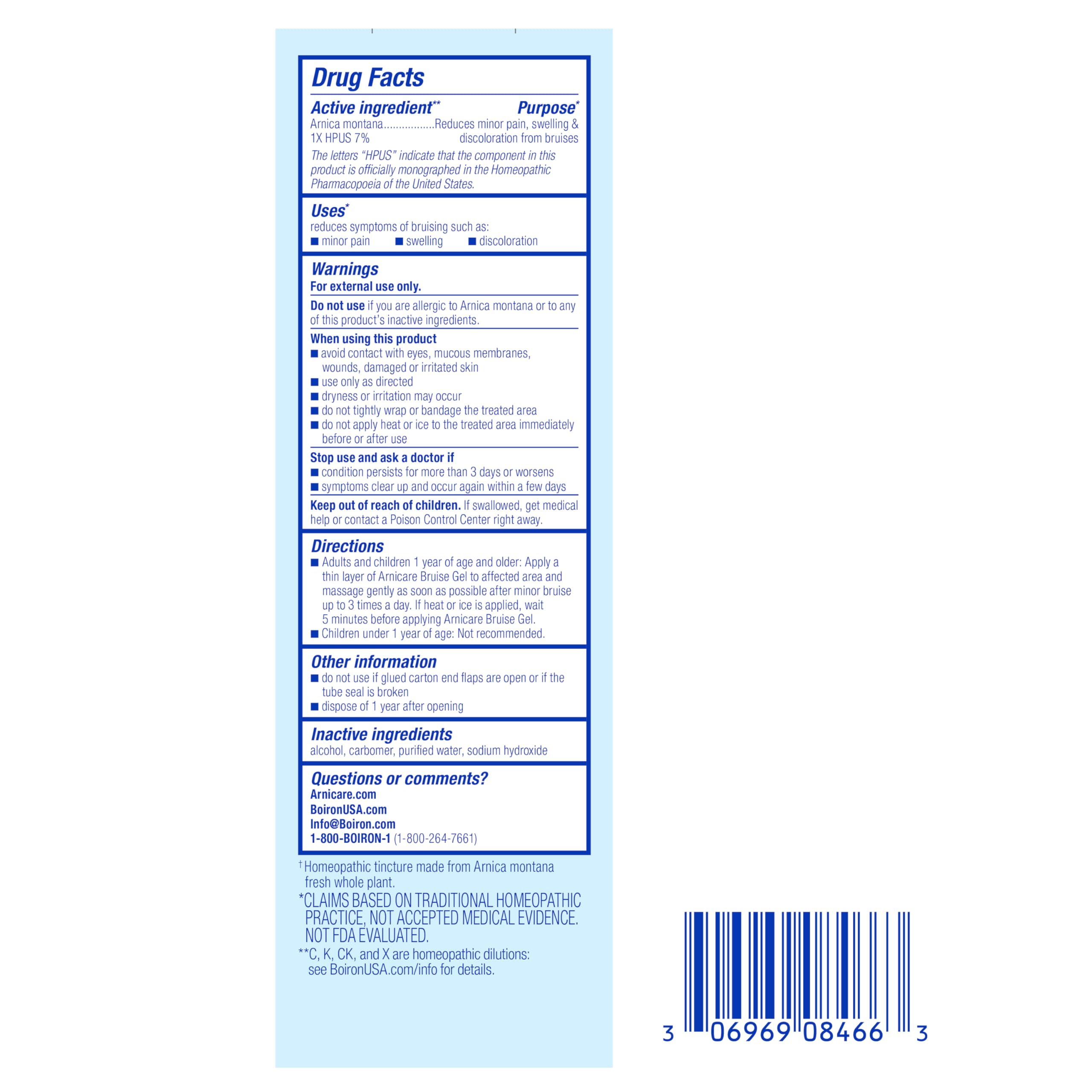 Boiron Arnicare Bruise Gel for Pain, Inflammation or Swelling, Soreness, and Discoloration - Non-greasy and Fragrance-Free - 4.2 oz Boiron buy supplements canada