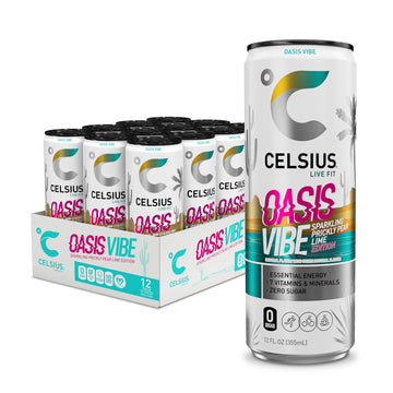 CELSIUS Sparkling Oasis Vibe, Functional Essential Energy Drink, 12 Fl Oz (Pack of 12) CELSIUS buy supplements canada