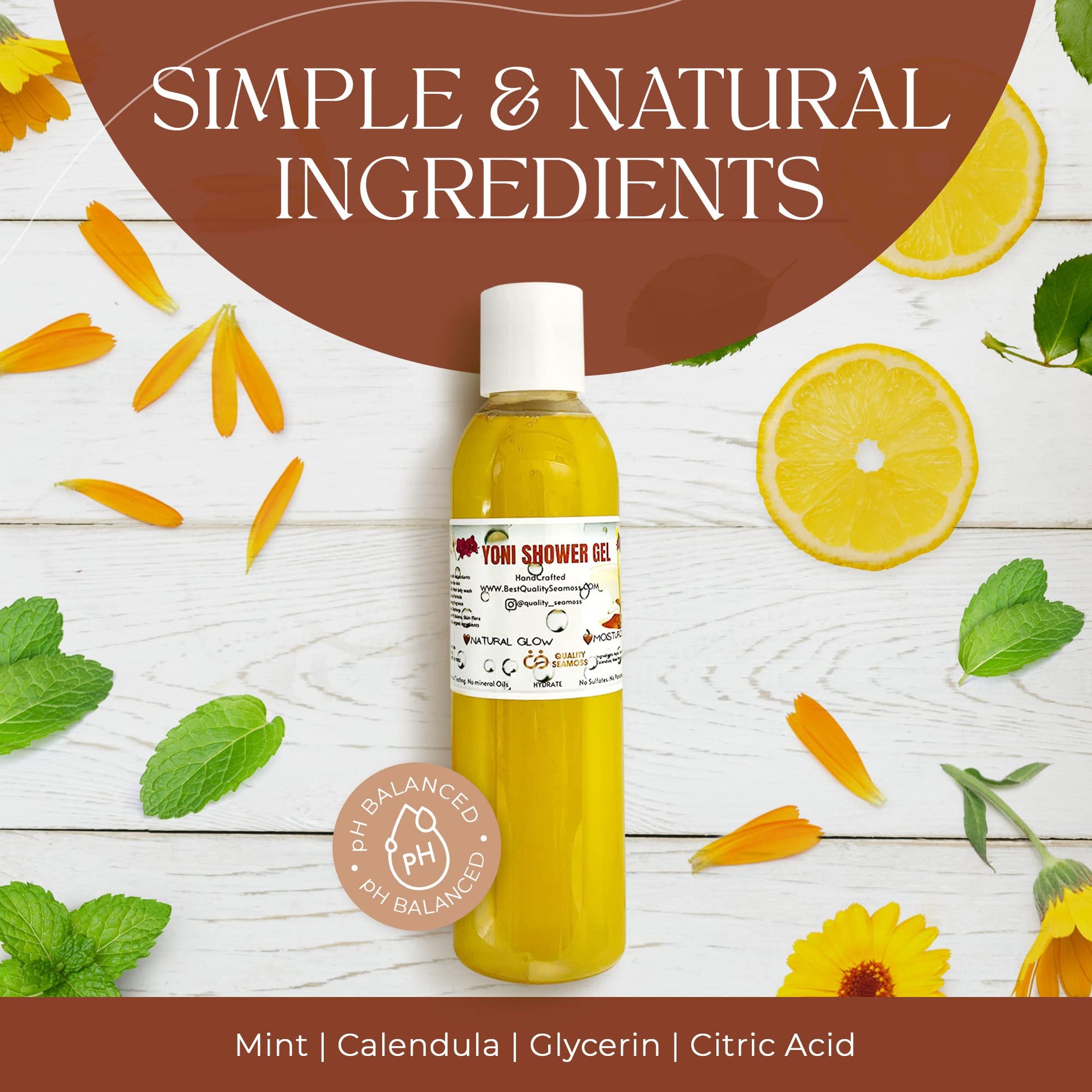 Ph Balance Feminine Wash - Vee Health & Yoni Wash Shower Gel- Use with Yoni Oil. Moisturizing Calendula Quality Seamoss and Yoni Oil buy supplements canada