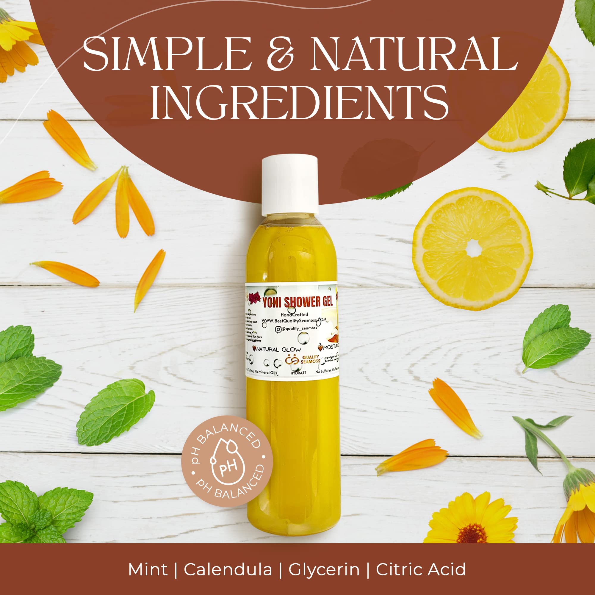 Ph Balance Feminine Wash - Vee Health & Yoni Wash Shower Gel- Use with Yoni Oil. Moisturizing Calendula Quality Seamoss and Yoni Oil buy supplements canada