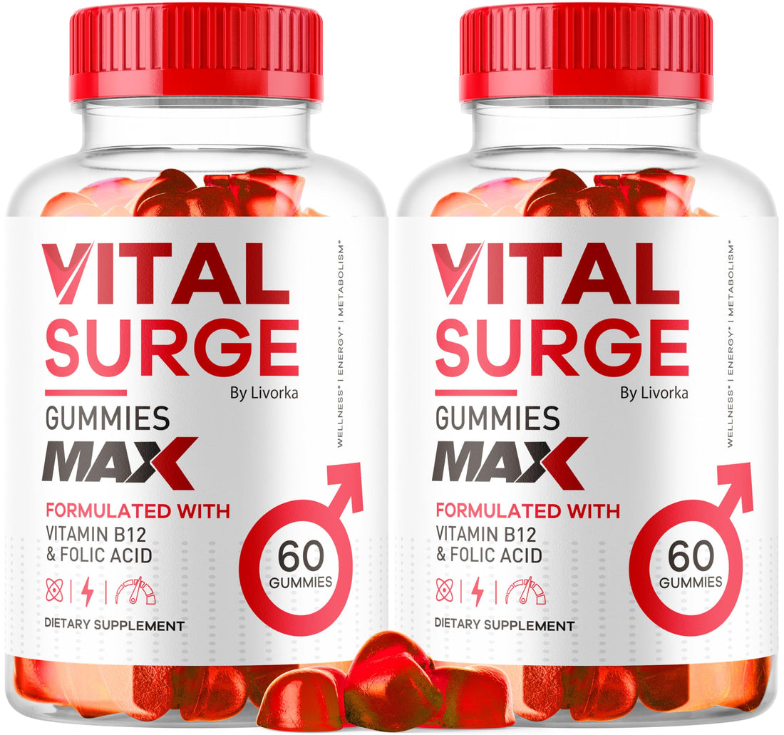 (2 Pack) Vital Surge - Vital Surge for Men, Max Maximum Strength 1050 MG, VitalSurge Supplement Support Gummy Advanced Formula, Premium Vitamin Gomitas (120 Gummies) LIVORKA buy supplements canada