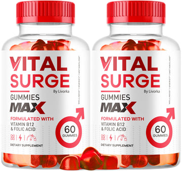 (2 Pack) Vital Surge - Vital Surge for Men, Max Maximum Strength 1050 MG, VitalSurge Supplement Support Gummy Advanced Formula, Premium Vitamin Gomitas (120 Gummies) LIVORKA buy supplements canada