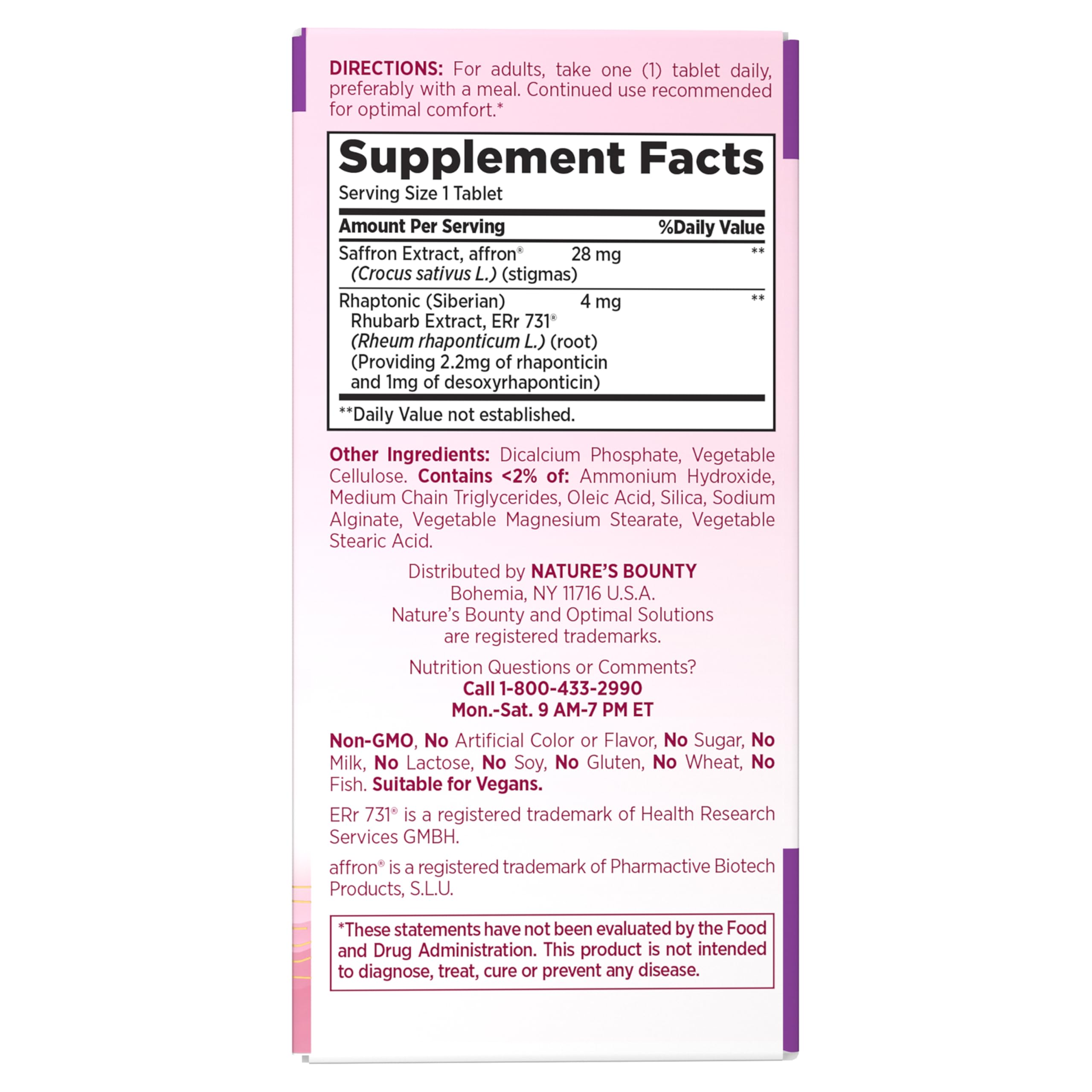 Nature’s Bounty Optimal Solutions Advanced Menopause Relief, Menopause Supplement for Women featuring Siberian Rhubarb, Hotflash Relief, No added Hormones, Drug-Free, 30 Tablets, 30 Total Servings Nature's Bounty buy supplements canada