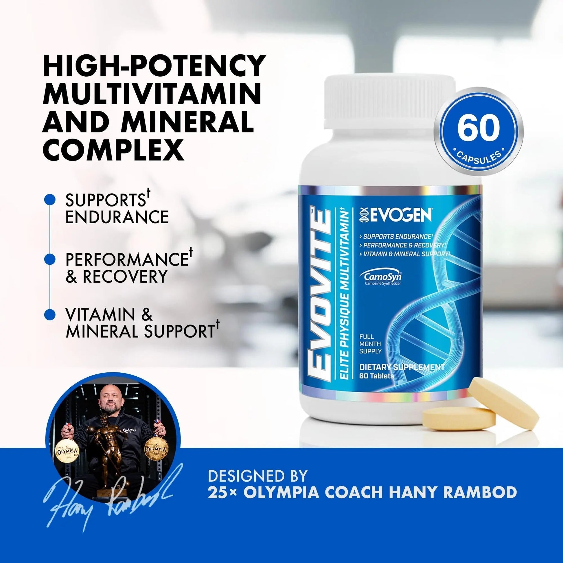 Evogen Evovite - Elite Physique Multivitamin for Women & Men | Advanced Formula for Endurance, Recovery, & Joint Health | Evogen buy supplements canada
