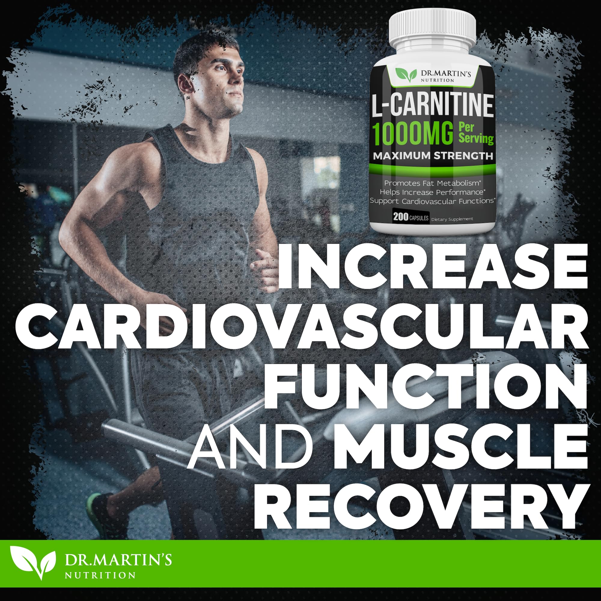 DR. MARTIN'S NUTRITION Extra Strength L-Carnitine - 200 Capsules - 1000mg Per Serving - Boost Your Metabolism and Increase Performance DR. MARTIN'S NUTRITION buy supplements canada