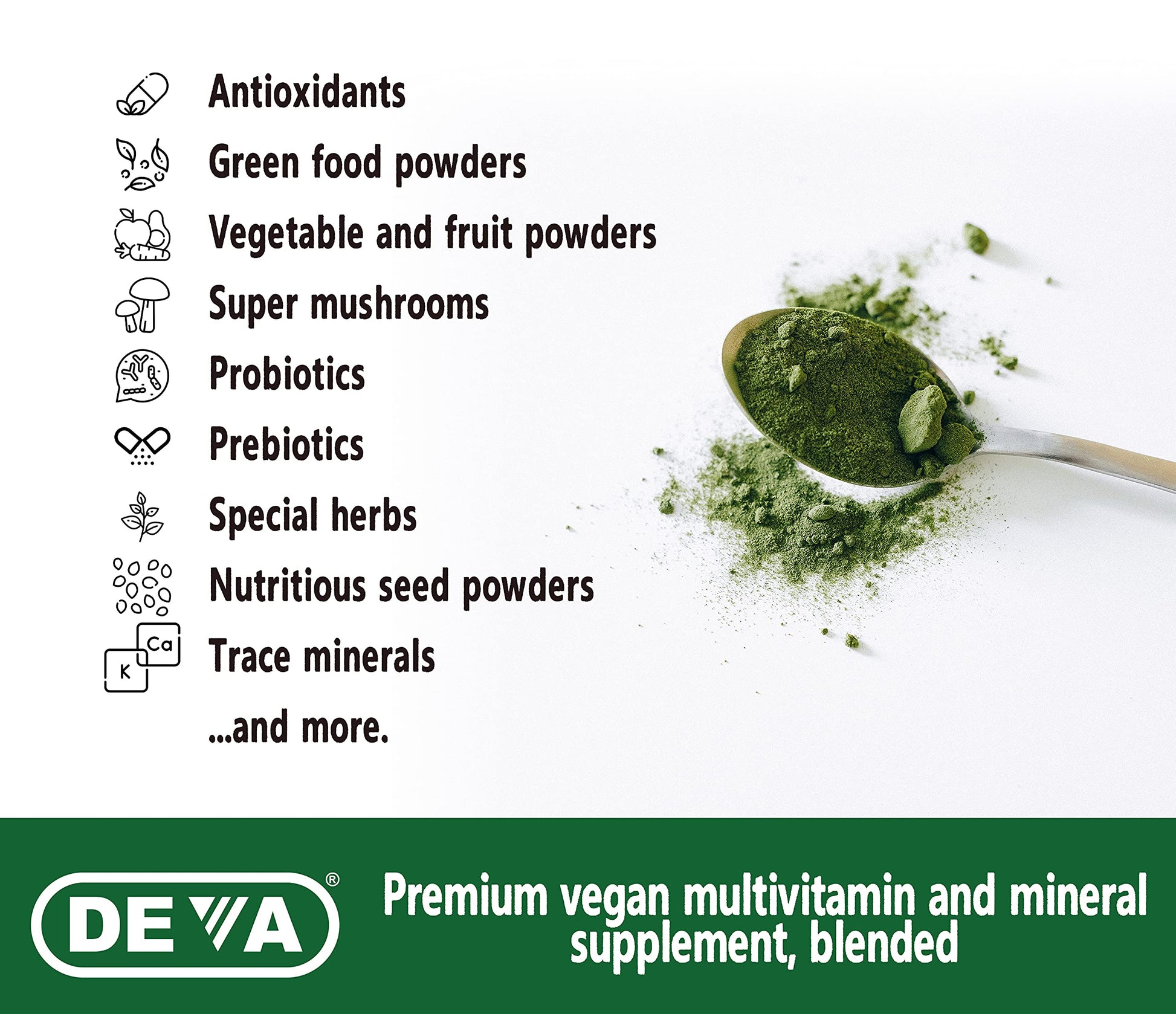 DEVA Tuba Prime Vegan Multivitamin - High-Potency Vitamin and Mineral Dietary Supplement - Antioxidants, Fruit and Vegetable Blend, Super Mushrooms, Probiotics, Prebiotics, Seeds, Herbs - 90 Tablets DEVA buy supplements canada
