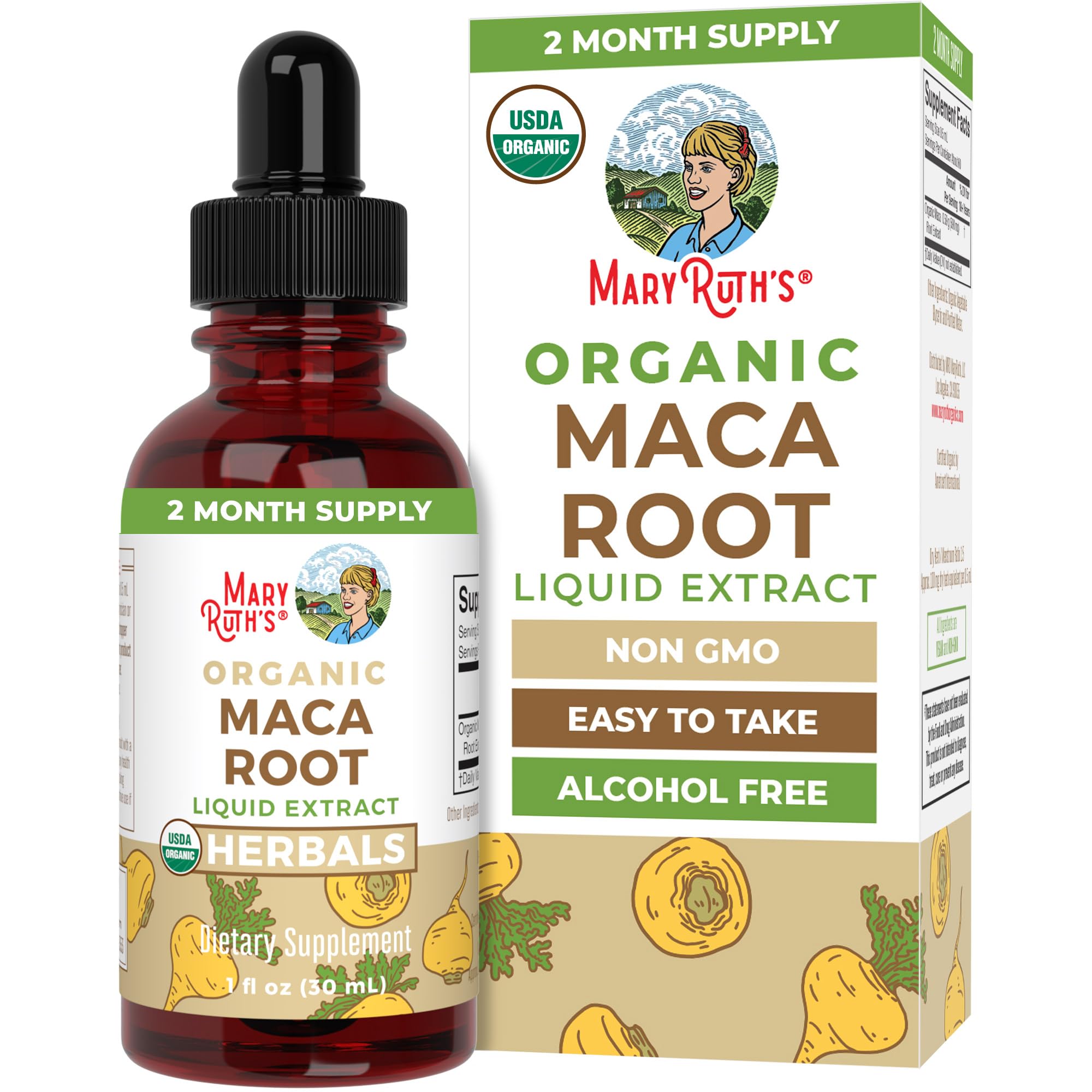 MaryRuth’s USDA Organic Maca Root Liquid Drops | Vegan | Non-GMO | Gluten Free | Alcohol Free | 1 Fl Oz MARYRUTH'S buy supplements canada
