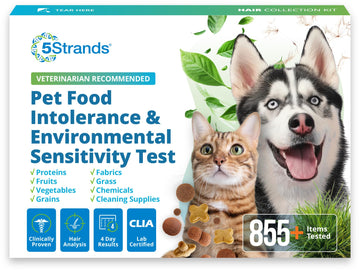 5Strands Pet Food Intolerance & Environmental Sensitivity Test, at Home Gut Health Test for Dogs & Cats, 857 Items Tested, Pet Health Check, Results in 4 Days, for All Ages and Breeds 5Strands buy supplements canada
