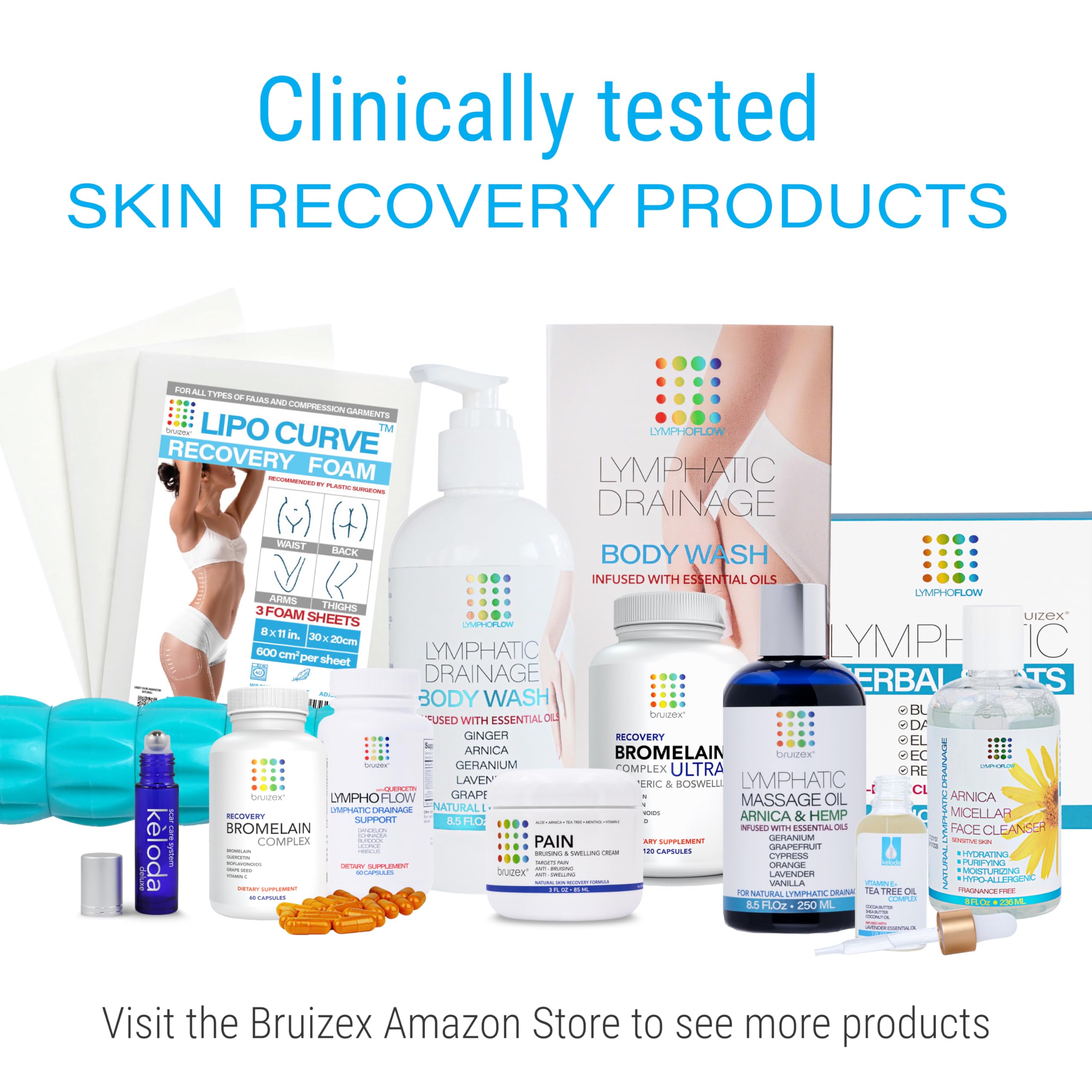 Bruizex Bromelain & Quercetin Recovery Complex - Post Surgery Recovery Bruising, Swelling Relief, Lymphatic Drainage - Post 360 lipo, BBL, Liposuction, Tummy Tuck - Non GMO - 60 Capsules Bruizex buy supplements canada