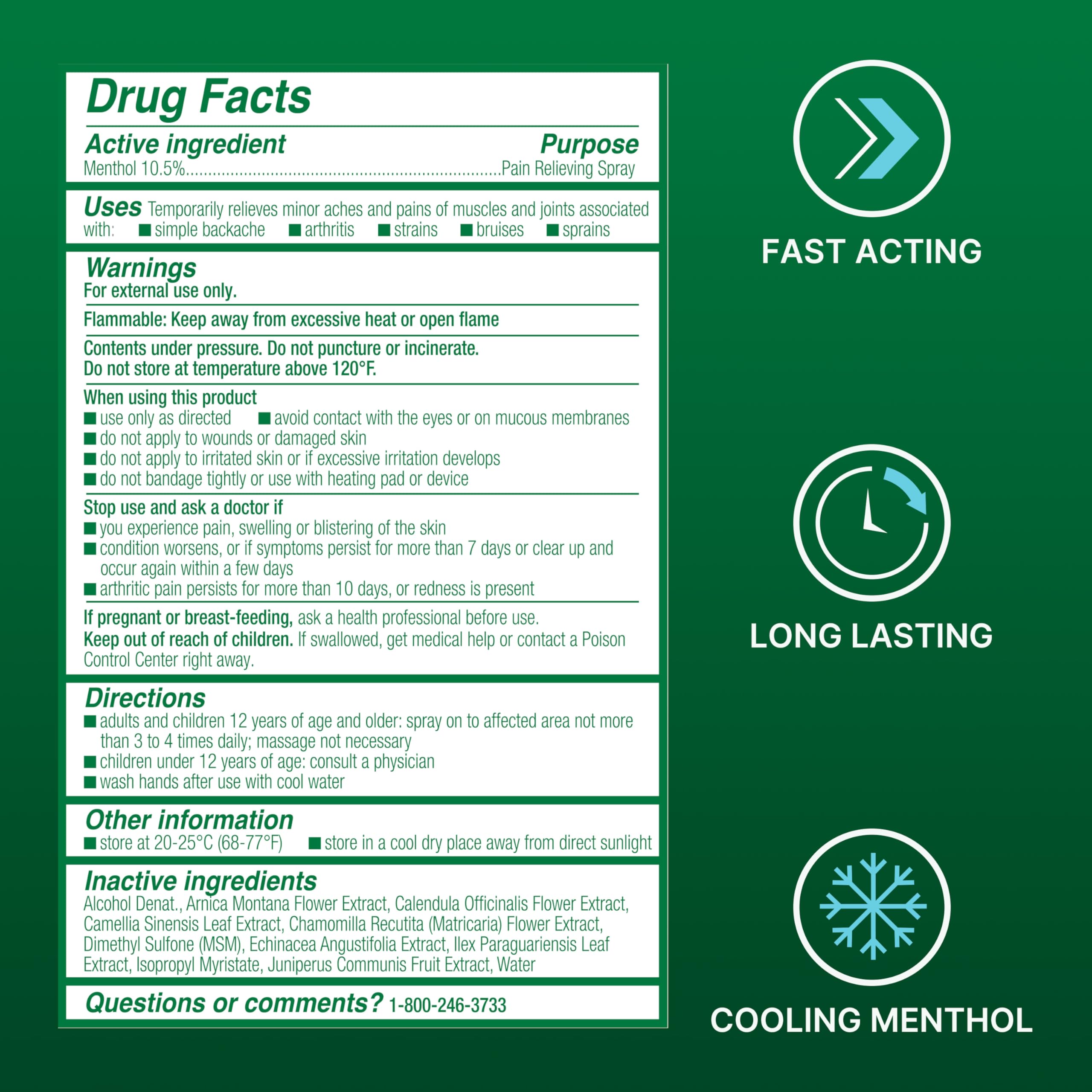 Biofreeze Pain Relief Spray, Arthritis Pain Reliever, Knee & Lower Back Pain Relief, Sore Muscle Relief, Neck Pain Relief, 2 Pack (4 FL OZ Biofreeze Menthol Spray) Biofreeze buy supplements canada