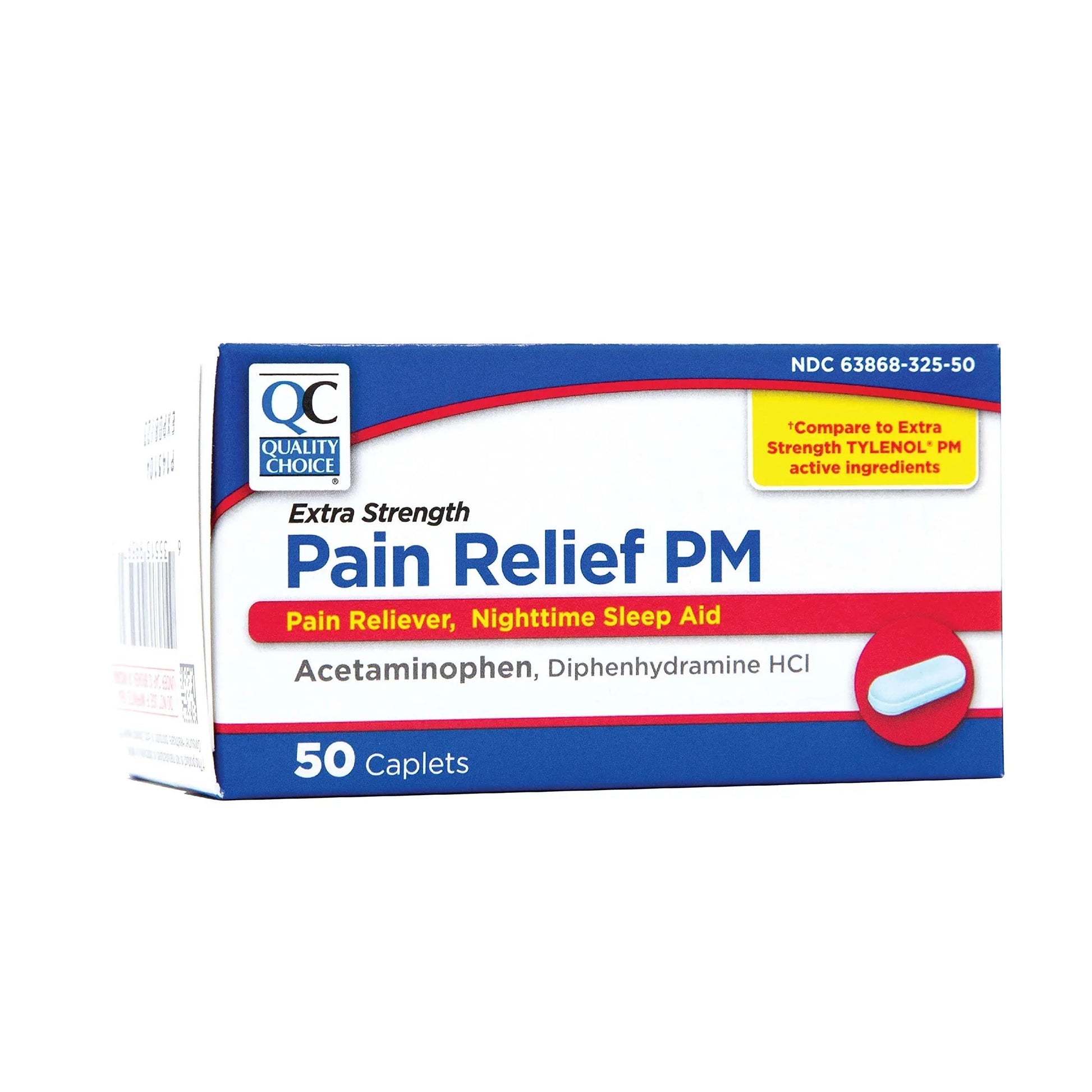 Quality Choice Extra Strength Pain Relief PM, Pain Reliever and Nighttime Sleep Aid, Acetaminophen 500 mg & Diphenhydramine HCI 25 mg (Sleep Aid), 50 Count Package of Caplets Quality Choice buy supplements canada