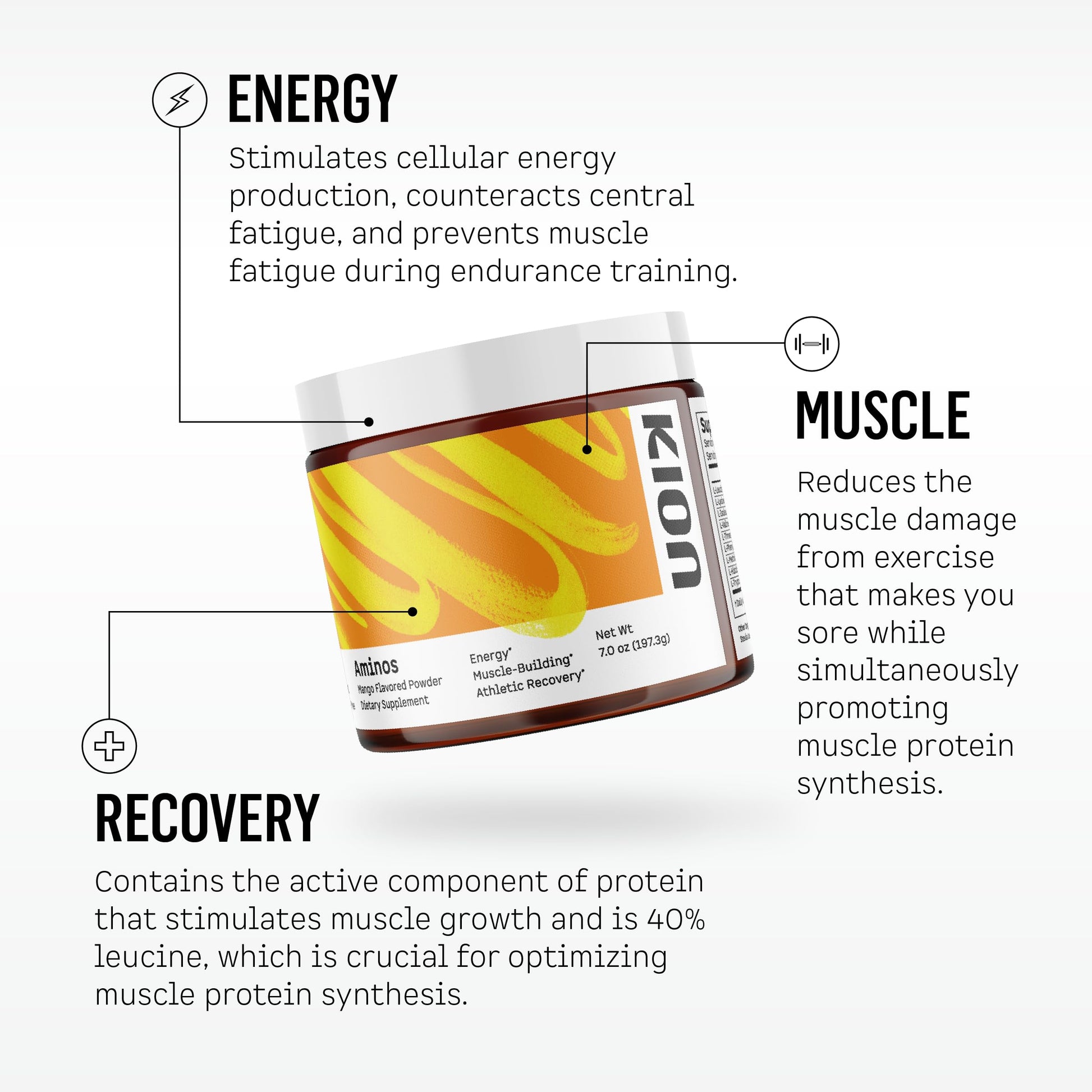 Kion Aminos - Essential Amino Acids Supplement, Essential Amino Acids Powder for Muscle Recovery, BCAA EAA No Caffeine, Amino Acid Powder, Essential Amino Energy - 30 Servings, Mixed Berry Kion buy supplements canada