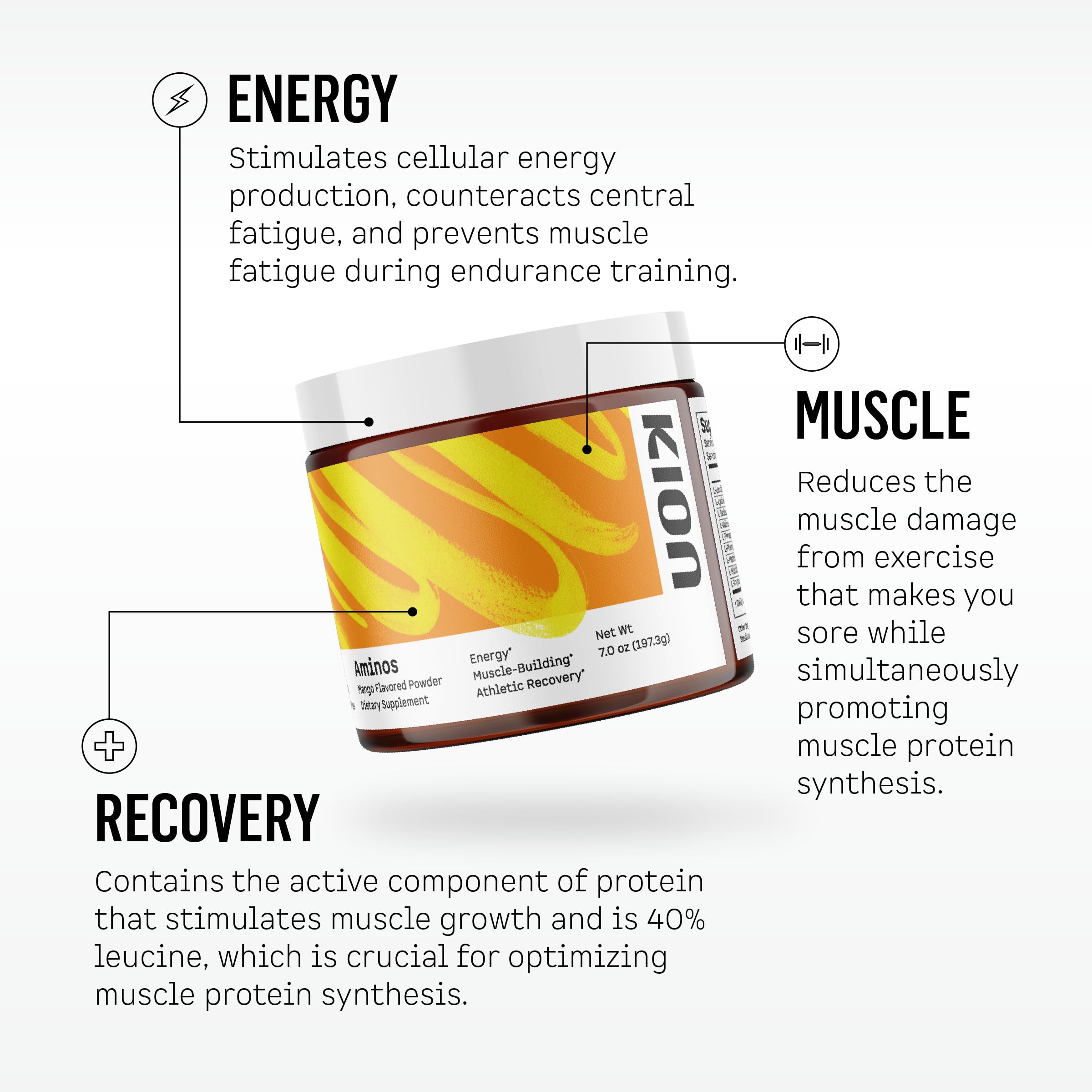 Kion Aminos - Essential Amino Acids Supplement, Essential Amino Acids Powder for Muscle Recovery, BCAA EAA No Caffeine, Amino Acid Powder, Essential Amino Energy - 30 Servings, Mixed Berry Kion buy supplements canada
