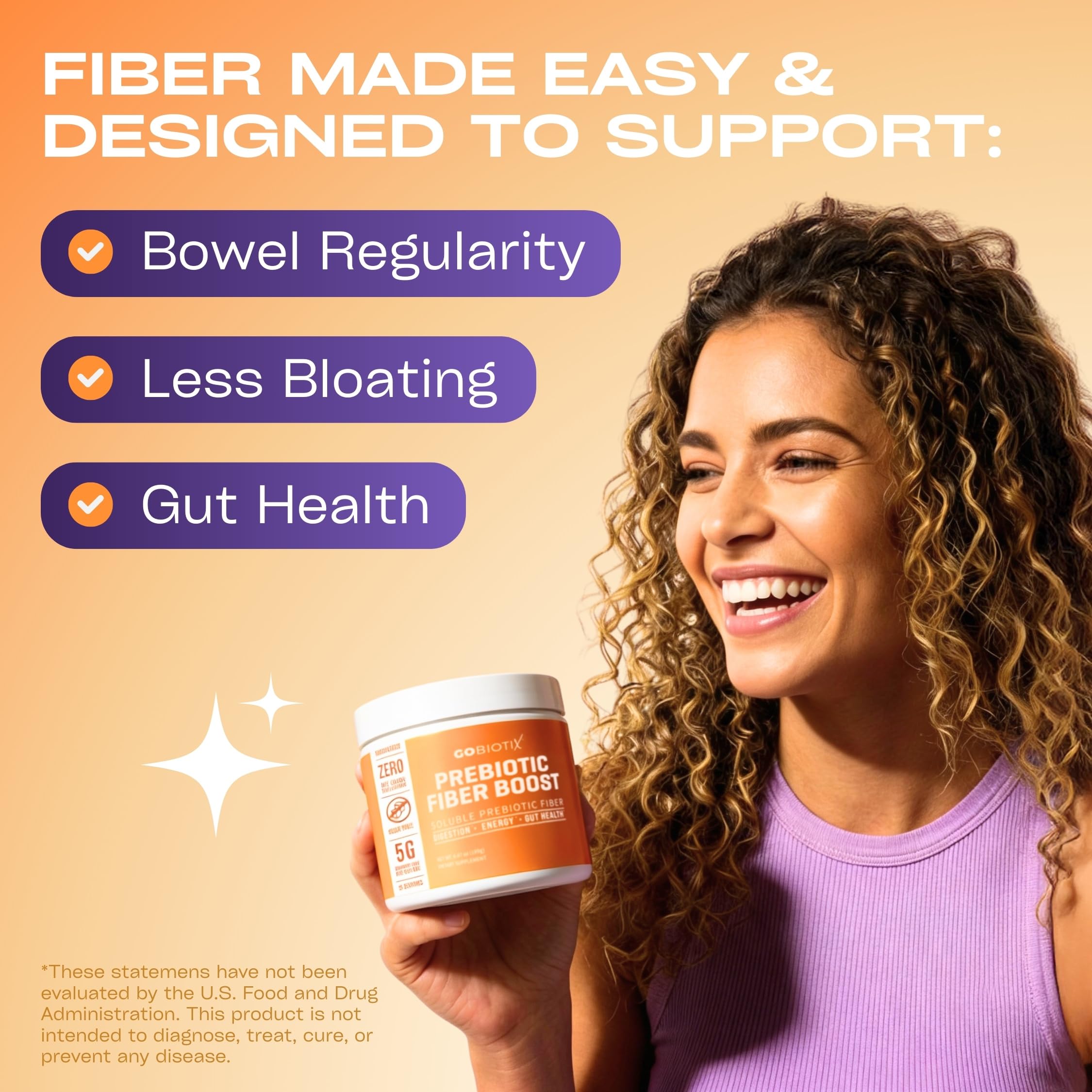 GOBIOTIX Fiber Supplement Powder with Prebiotics for Digestive Health and GLP-1 Support, Soluble Fiber for Gut Health & Debloat, Keto GOBIOTIX buy supplements canada