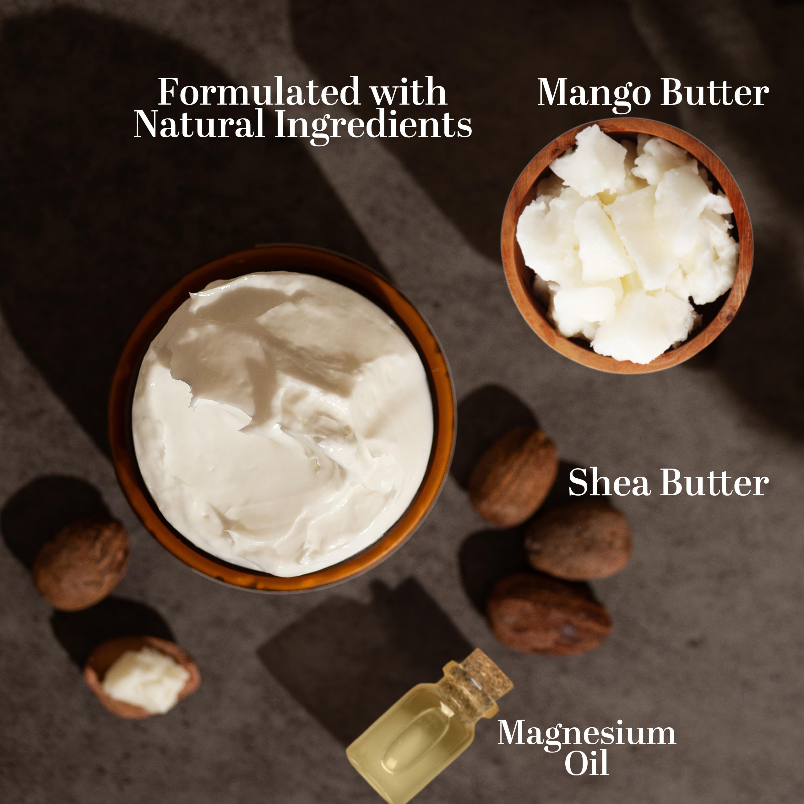 Better Shea Butter Magnesium Cream for Leg Cramps | Relieves Muscle Tension | Night Lotion Safe for Pregnancy, Kids and Babies | Organic and Natural Ingredients | Vegan, Made in USA | (Unscented) Better Shea Butter buy supplements canada