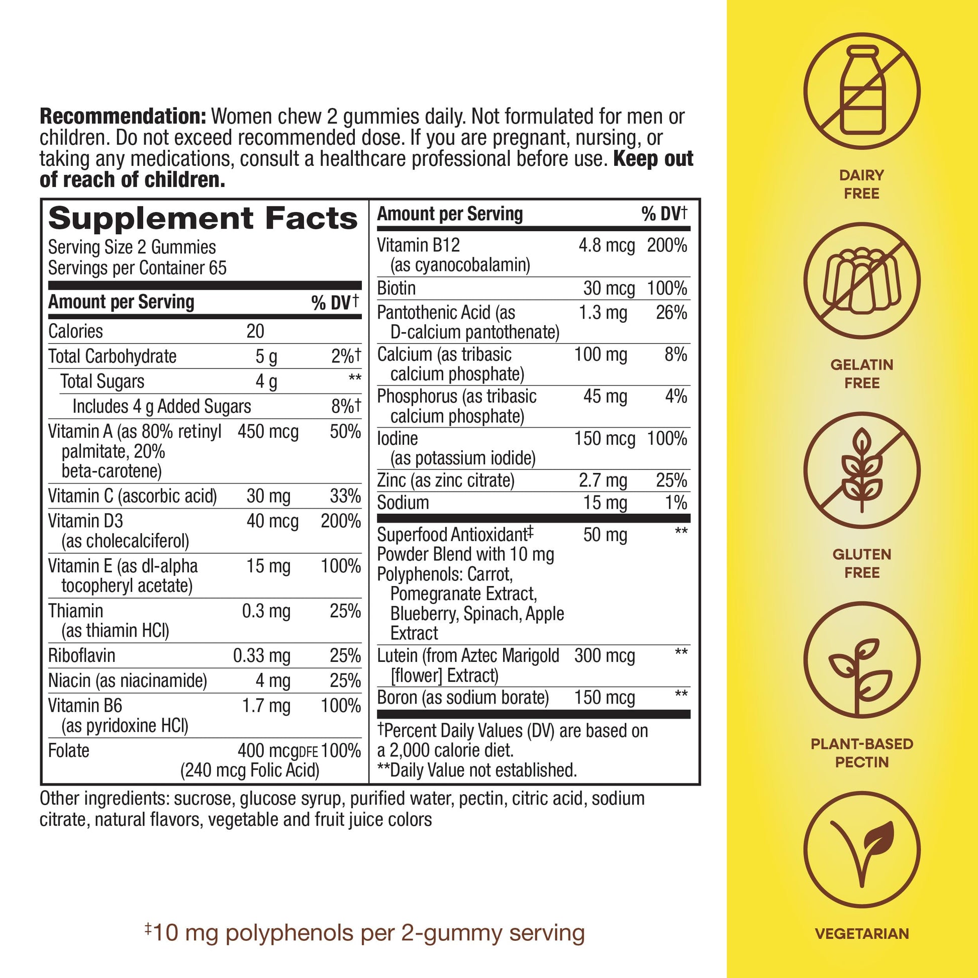 Nature's Way Alive! Women's 50+ Daily Gummy Multivitamins, Women's Supplements, Supports Healthy Heart, Brain & Bones Nature's Way buy supplements canada