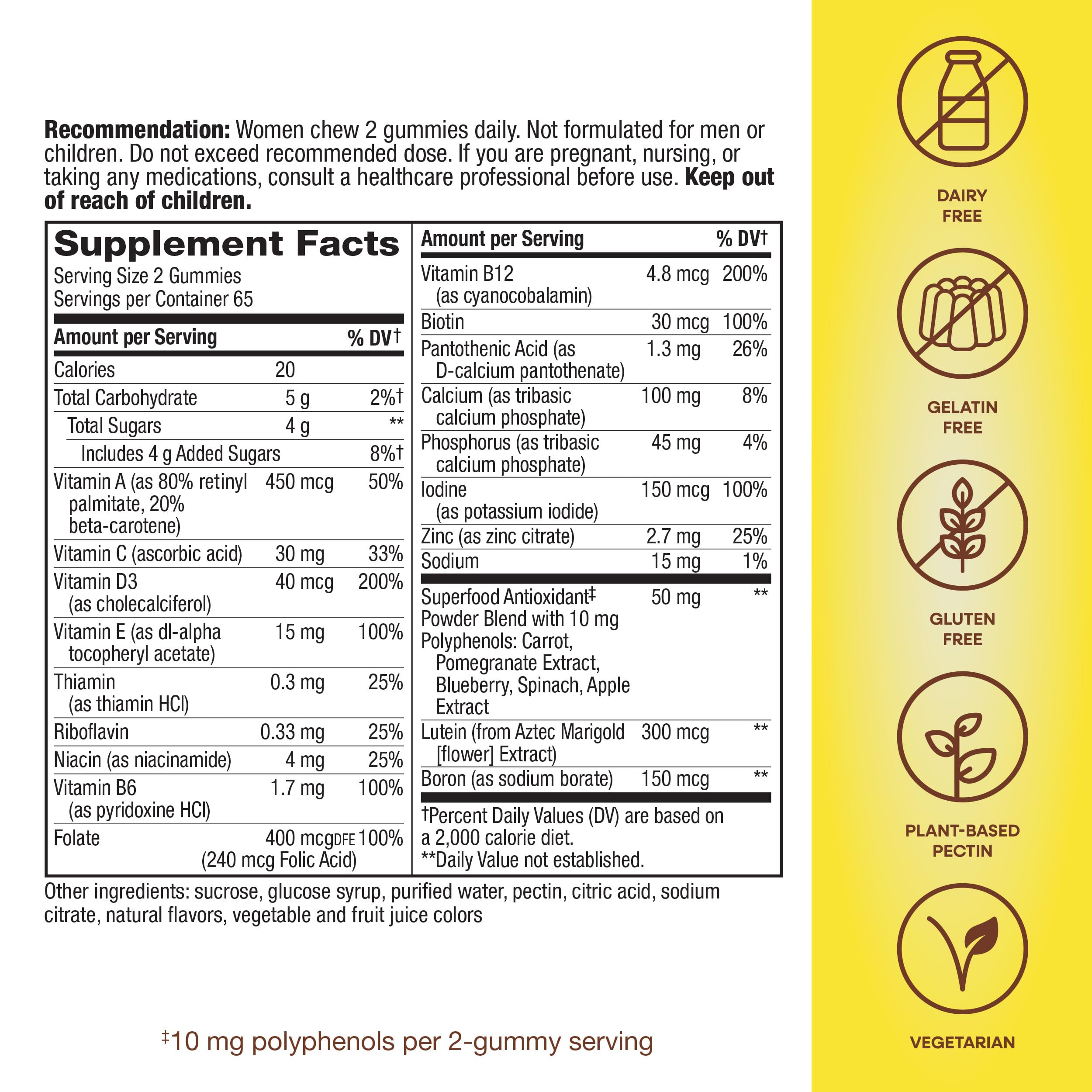 Nature's Way Alive! Women's 50+ Daily Gummy Multivitamins, Women's Supplements, Supports Healthy Heart, Brain & Bones Nature's Way buy supplements canada
