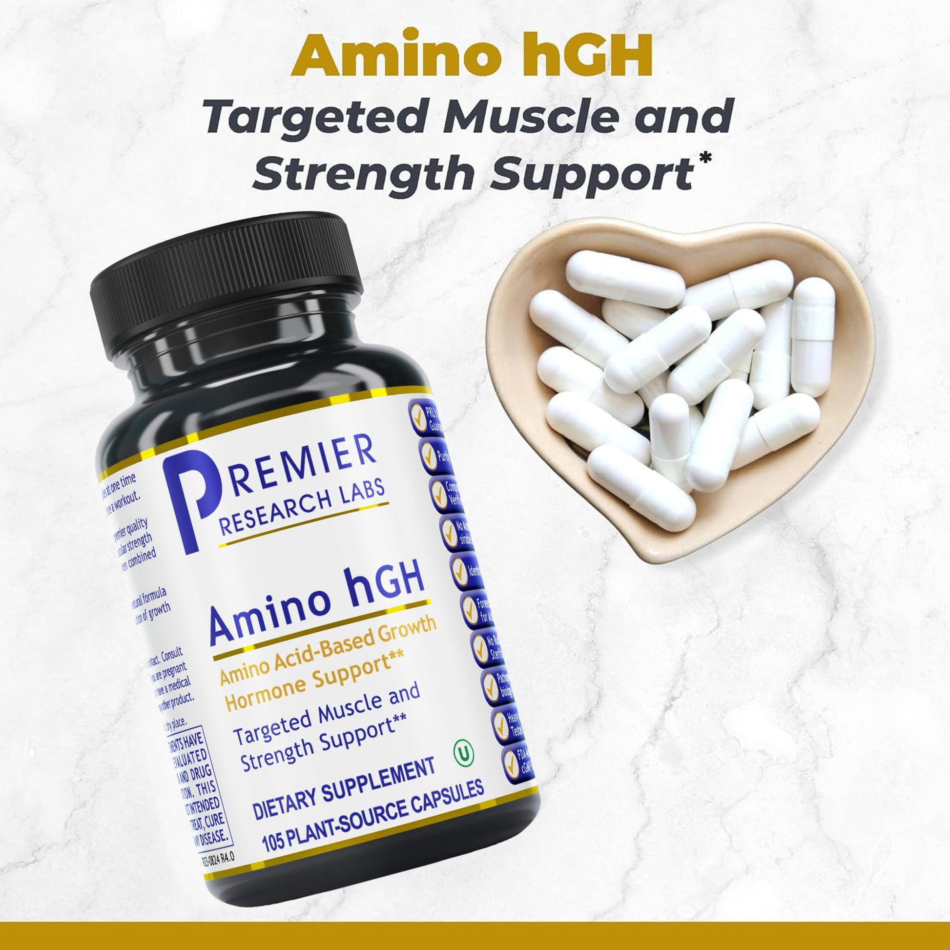 Premier Research Labs Amino HGH - HGH Supplements for Men, HGH Supplements for Women, Amino Acids, L-Arginine, L-Lysine, HGH Enhancer, Support Human Growth Hormone and Muscle Growth - 105 Capsules Premier Research Labs buy supplements canada