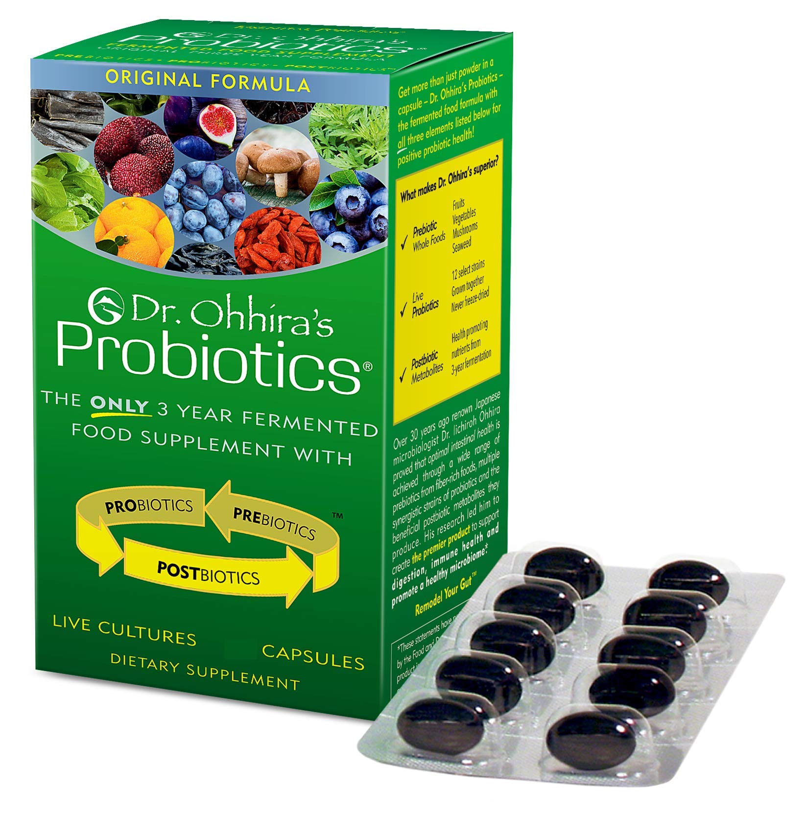Essential Formulas Dr. Ohhira’s Probiotics Original Formula with 3 Year Fermented Prebiotics, 13 strains LAB Probiotics and Postbiotic Metabolites, 100 Capsules Essential Formulas buy supplements canada