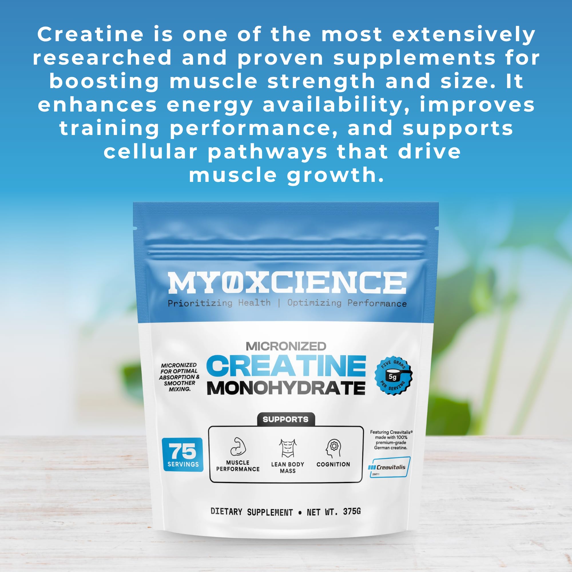 MYOXCIENCE Micronized Creavitalis Creatine | The World’s Purest Micronized Form of Creatine Monohydrate | Supports Muscle Performance MYOXCIENCE buy supplements canada