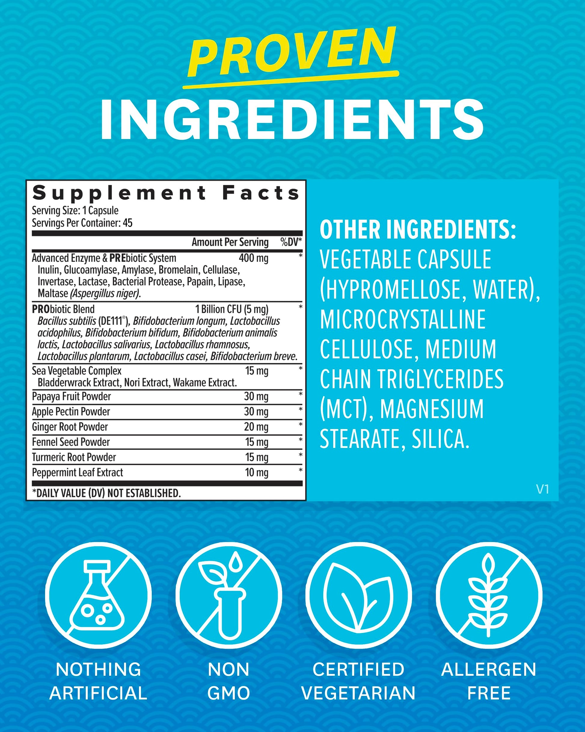 Zenwise Digestive Enzymes - Probiotic Multi Enzyme with Probiotics, 45 ct Zenwise Health buy supplements canada