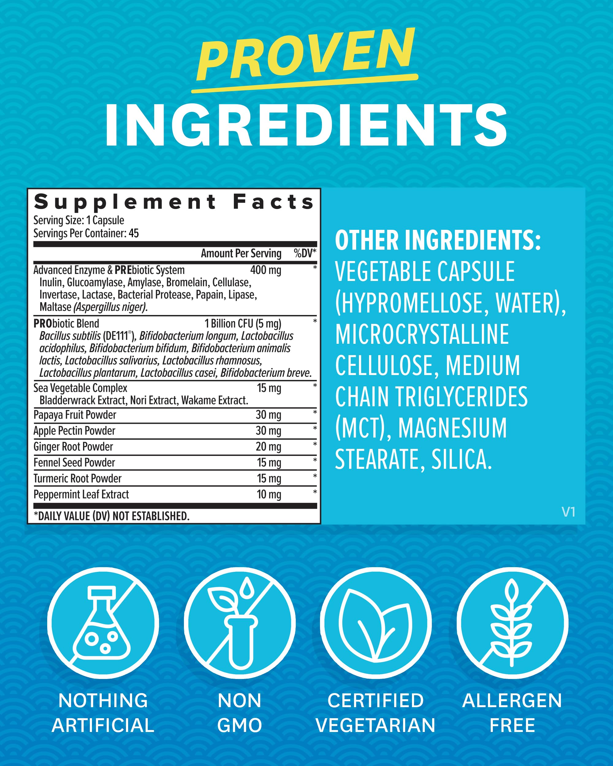 Zenwise Digestive Enzymes - Probiotic Multi Enzyme with Probiotics, 45 ct Zenwise Health buy supplements canada