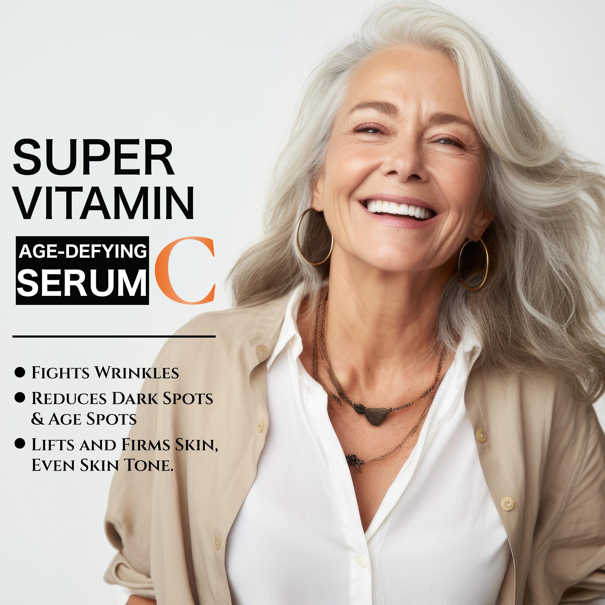 Super Vitamin C Serum for Women over 70, Rapid Anti Aging Cream, Face Lift Cream, Hydrates, Softens, Lifts and Firms, Fights Wrinkles, Advanced Super Serum C 3PCS. (90ml) Refaflio buy supplements canada