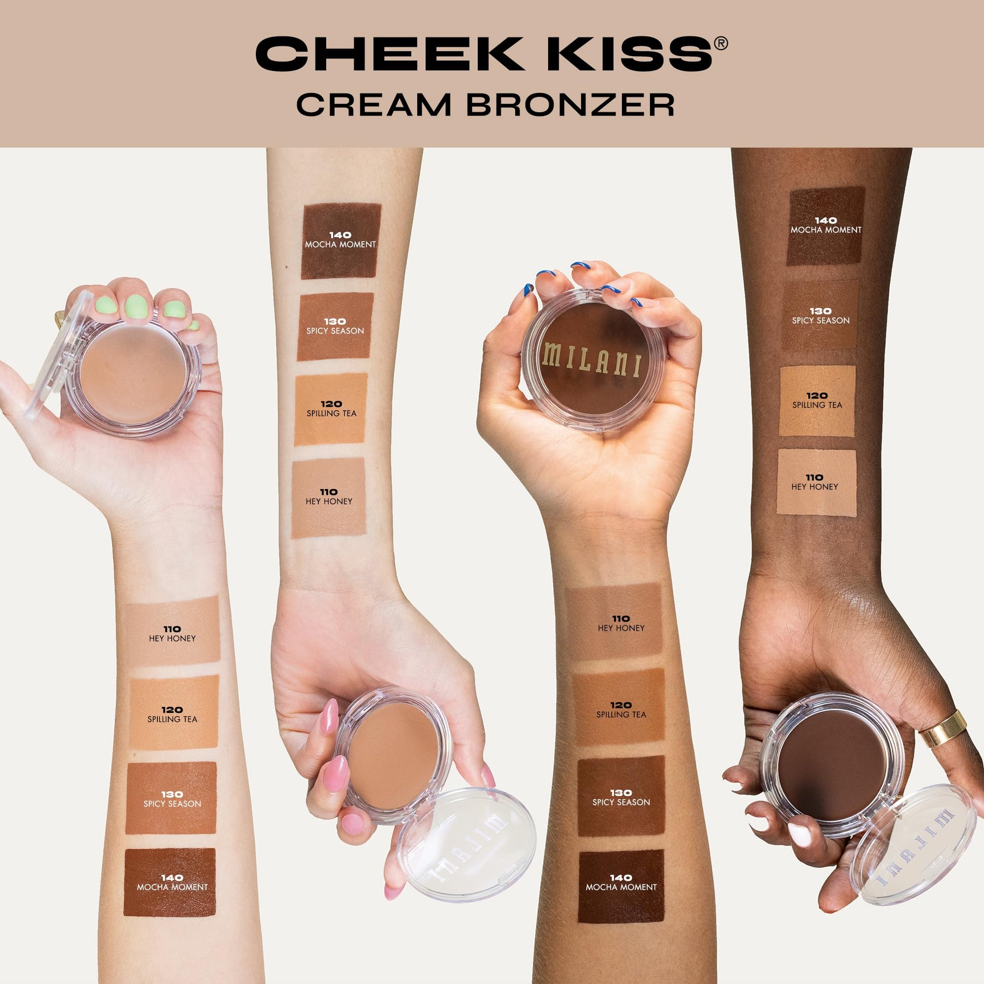 Milani Cheek Kiss Cream Bronzer, 110 - Hey Honey, Vegan & Cruelty-Free, Made in Korea, Lightweight Glow, Soft Matte Finish Milani buy supplements canada