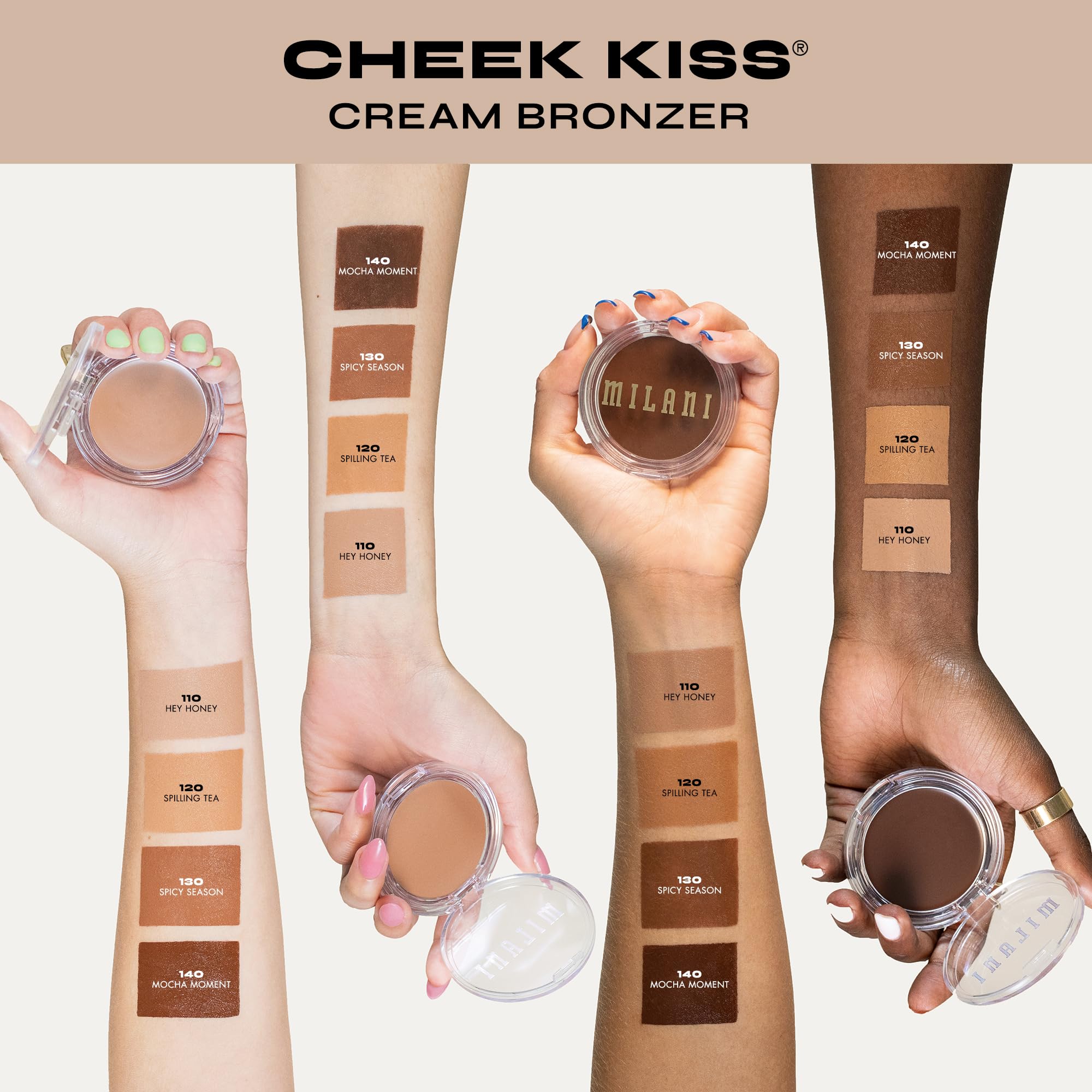 Milani Cheek Kiss Cream Bronzer, 110 - Hey Honey, Vegan & Cruelty-Free, Made in Korea, Lightweight Glow, Soft Matte Finish Milani buy supplements canada