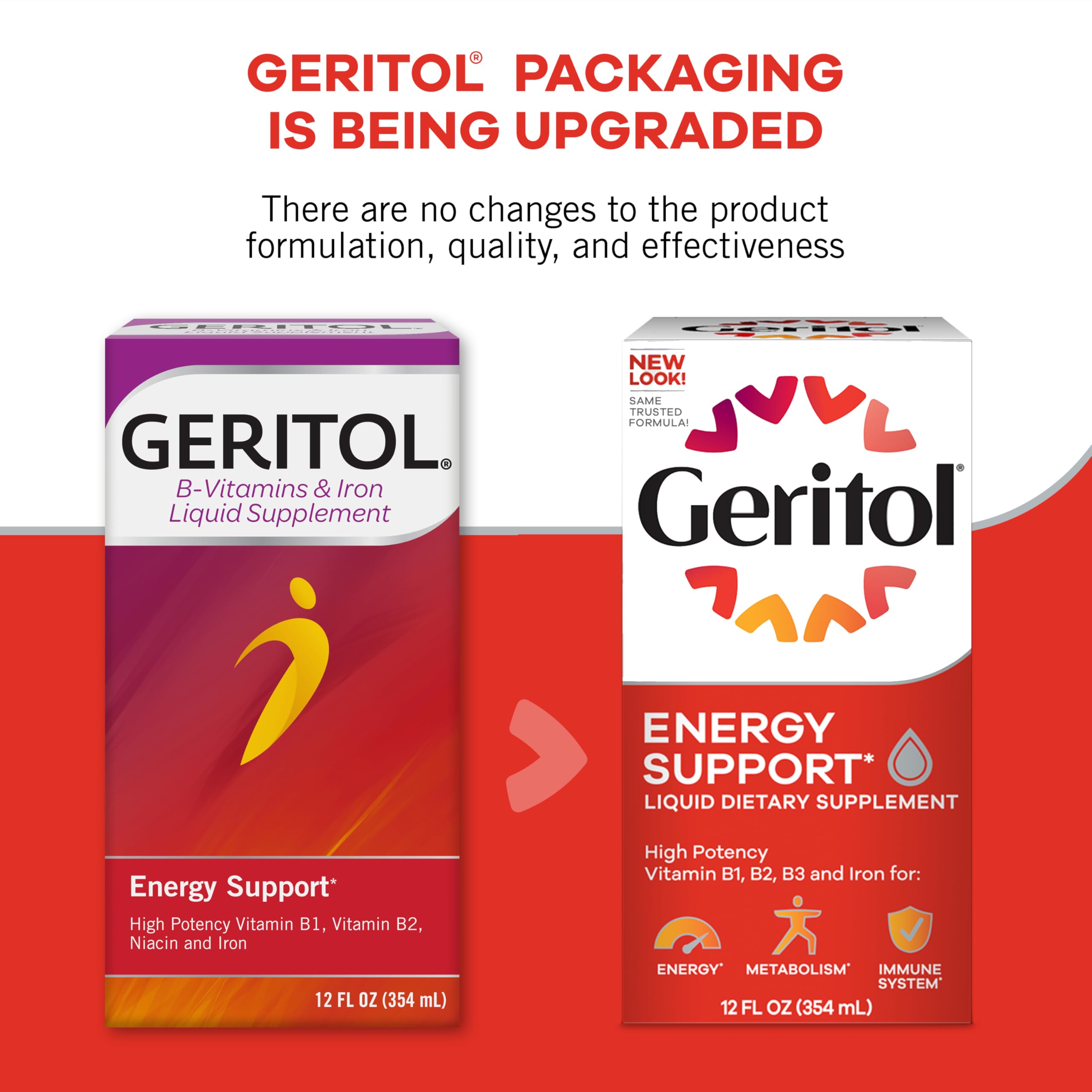 Geritol Liquid Vitamin and Iron Supplement, Energy Support, Contains High Potency B-Vitamins and Iron, Pleasant Tasting, Easy to Swallow Geritol buy supplements canada
