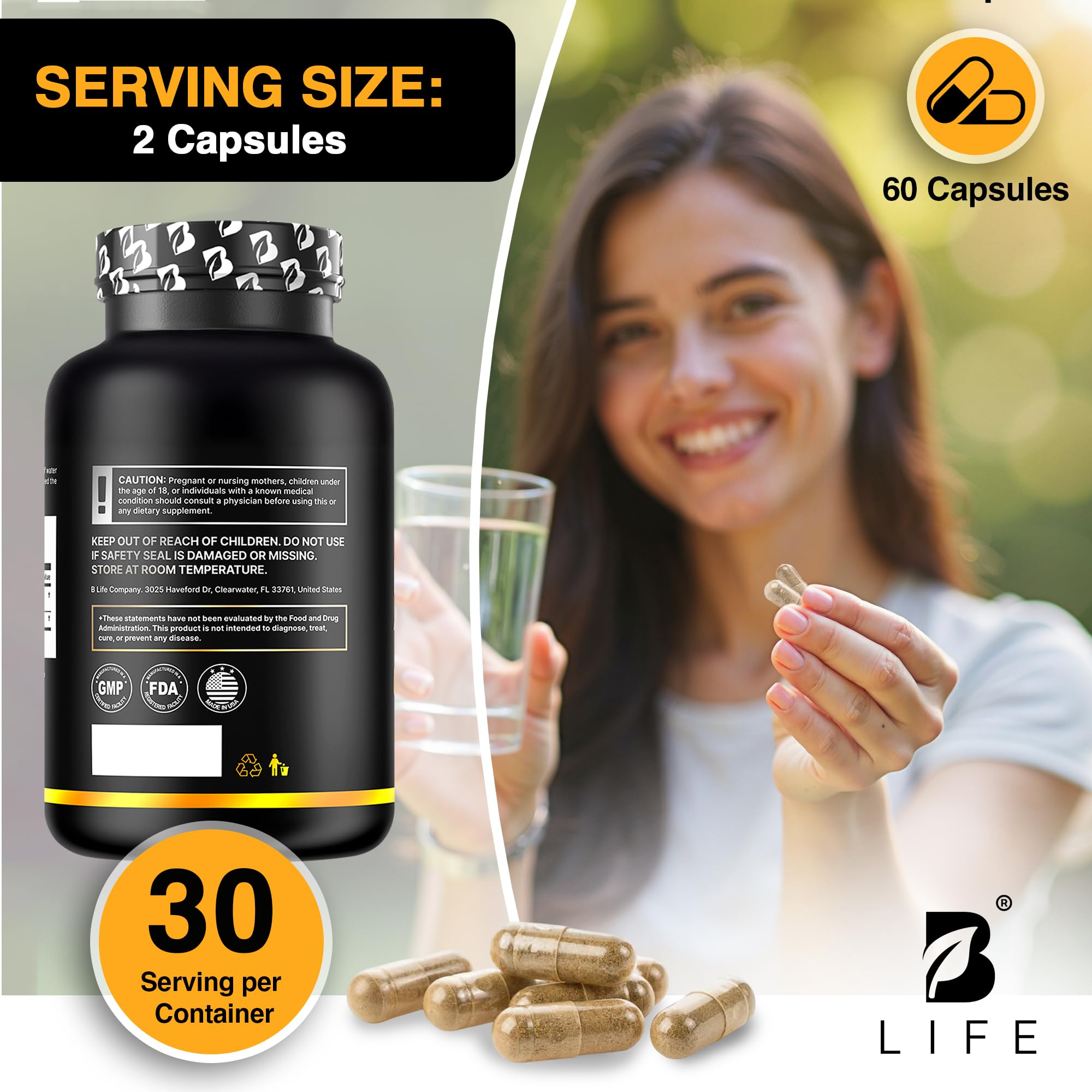 Organic Ashwagandha KSM-66 1000 mg Supplement | Adaptogen for Cortisol Support & Stress Relief | Mood, Calm & Sleep Aid for Men & Women | Ashwagandha ritual vitamins for women | 60 Vegan Caps B Life Company buy supplements canada