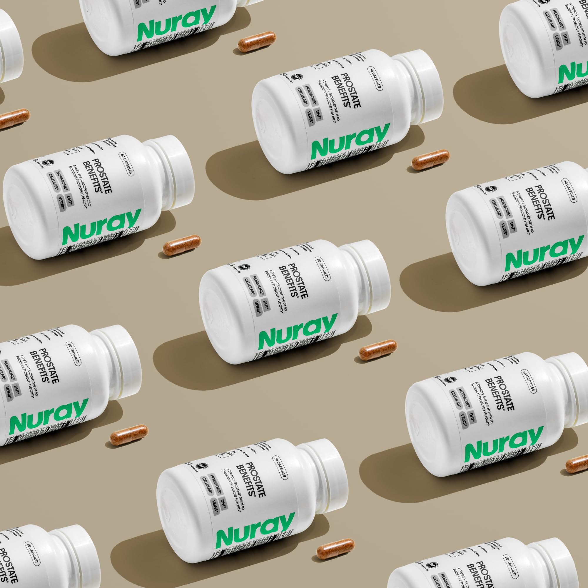 Nuray Prostate Support Supplement for Men and Women with Saw Palmetto, Vitamin C, Vitamin E, Zinc, Stinging Nettle & Alpha Lipoic Acid - 60 Vegetarian Capsules Nuray buy supplements canada