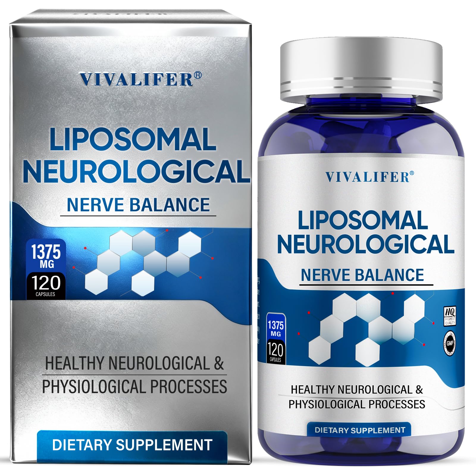 DQQI Migraine Relief Supplement | 120 Capsules Liposomal Neurological Health Formula with Magnesium Glycinate, Riboflavin (Vitamin B2) & Feverfew | Daily Brain Function DQQI buy supplements canada