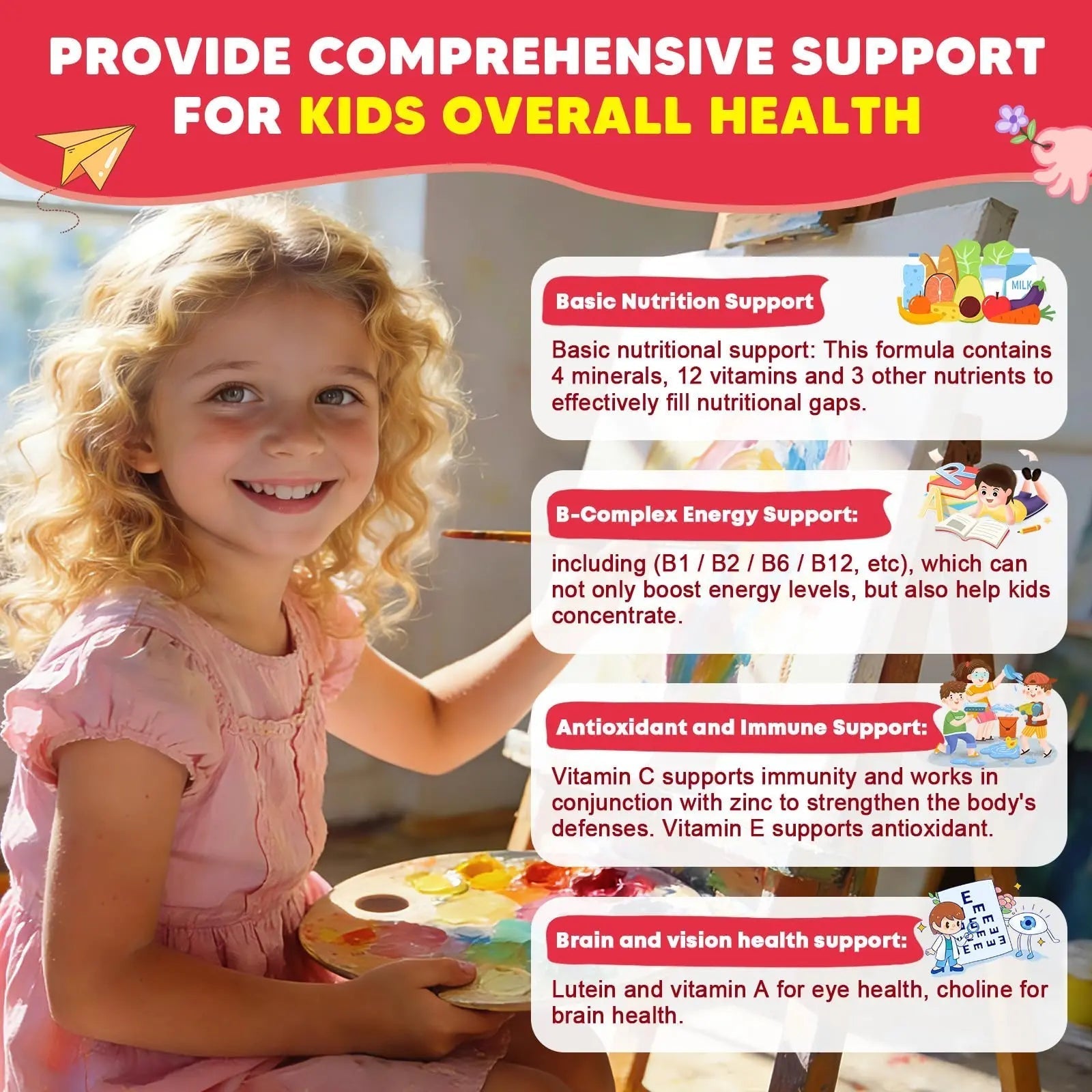 (2 Pack) Sugar Free Calcium Multivitamin Gummies for Kids - Nutritional, Immune, Bone Support, Whole Multivitamin, with Vitamins A, C, D, B1, B2, B6 JIANKYTZ buy supplements canada