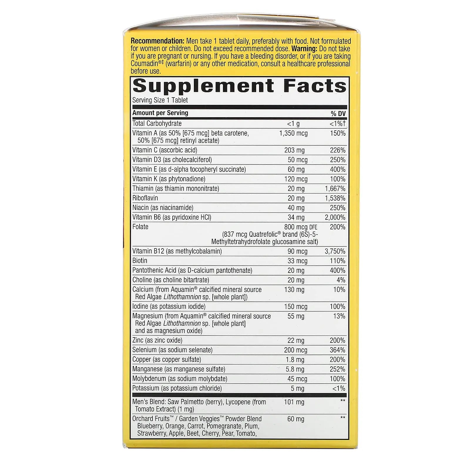Alive! Once Daily Men's 50+ Ultra - 60 Tablets by Nature's Way Nature's Way buy supplements canada