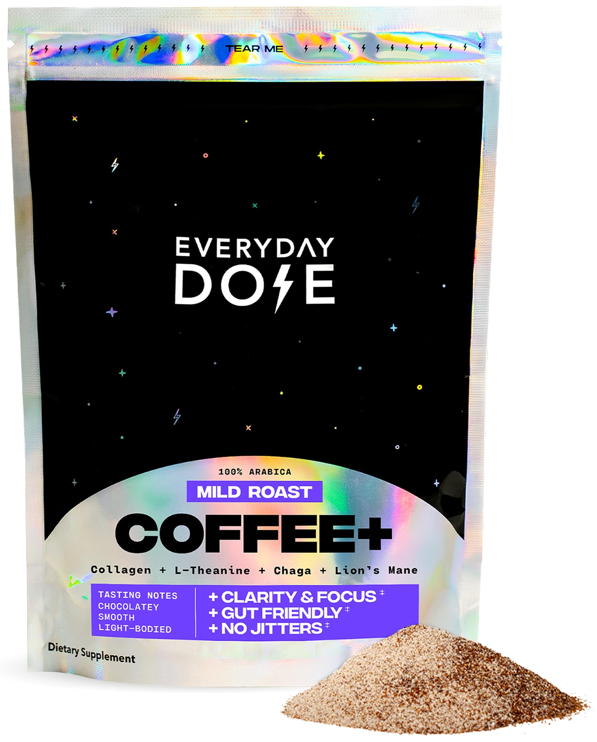 Everyday Dose Premium Adaptogenic Mushroom Coffee with Grass-Fed Collagen, Chaga, Lions Mane & L-Theanine for Better Focus, Energy, Digestion, Skin, and Immunity 30 Servings Everyday Dose buy supplements canada