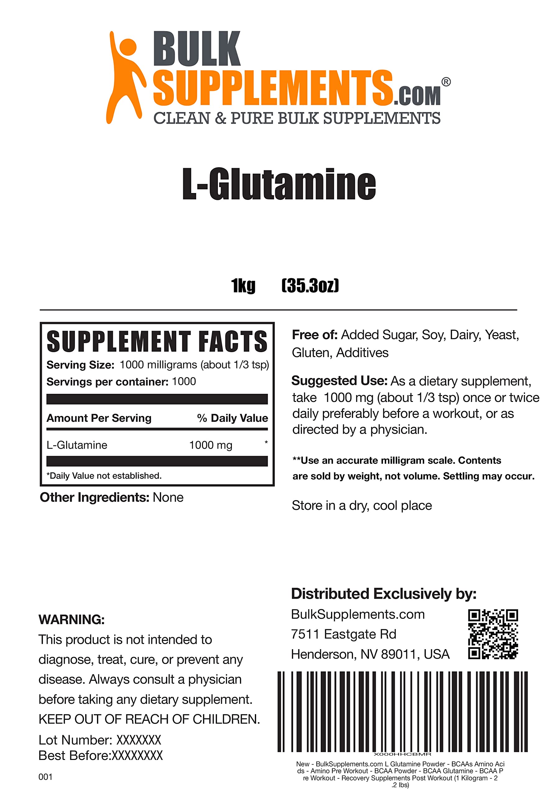 BULKSUPPLEMENTS.COM Beta Alanine Powder 1KG, with Creatine Monohydrate Powder BULKSUPPLEMENTS.COM buy supplements canada