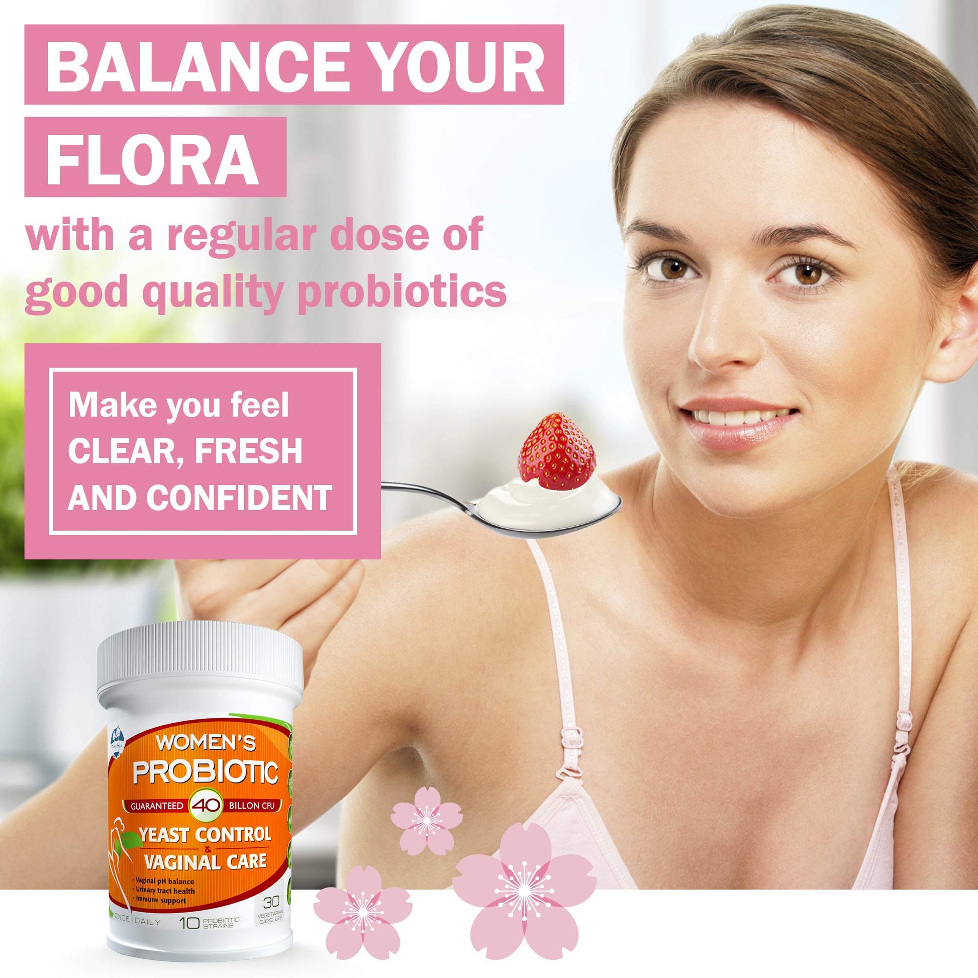 TAIGASEA Probiotics for Women, 40 Billion CFU, 10 Strains for Yeast Control, Vaginal and Urinary Tract Health TAIGASEA buy supplements canada