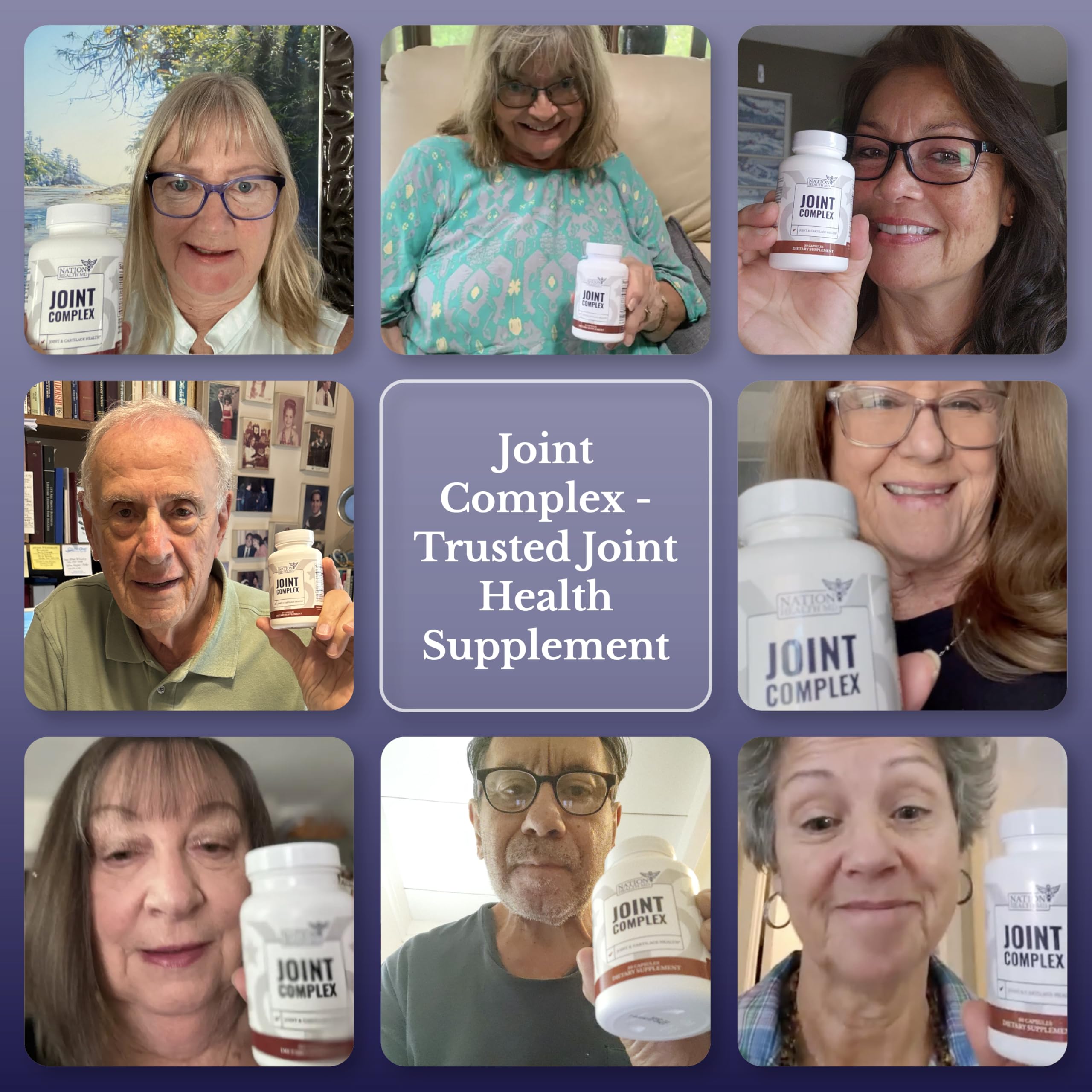 NATION HEALTH MD Joint Complex - Joint & Cartilage Health - Joint Support Supplement with Calcium, NEM Eggshell Membrane, Boswellia Serrata - Knee Supplements for Men & Women, 60 Capsules NATION HEALTH MD buy supplements canada