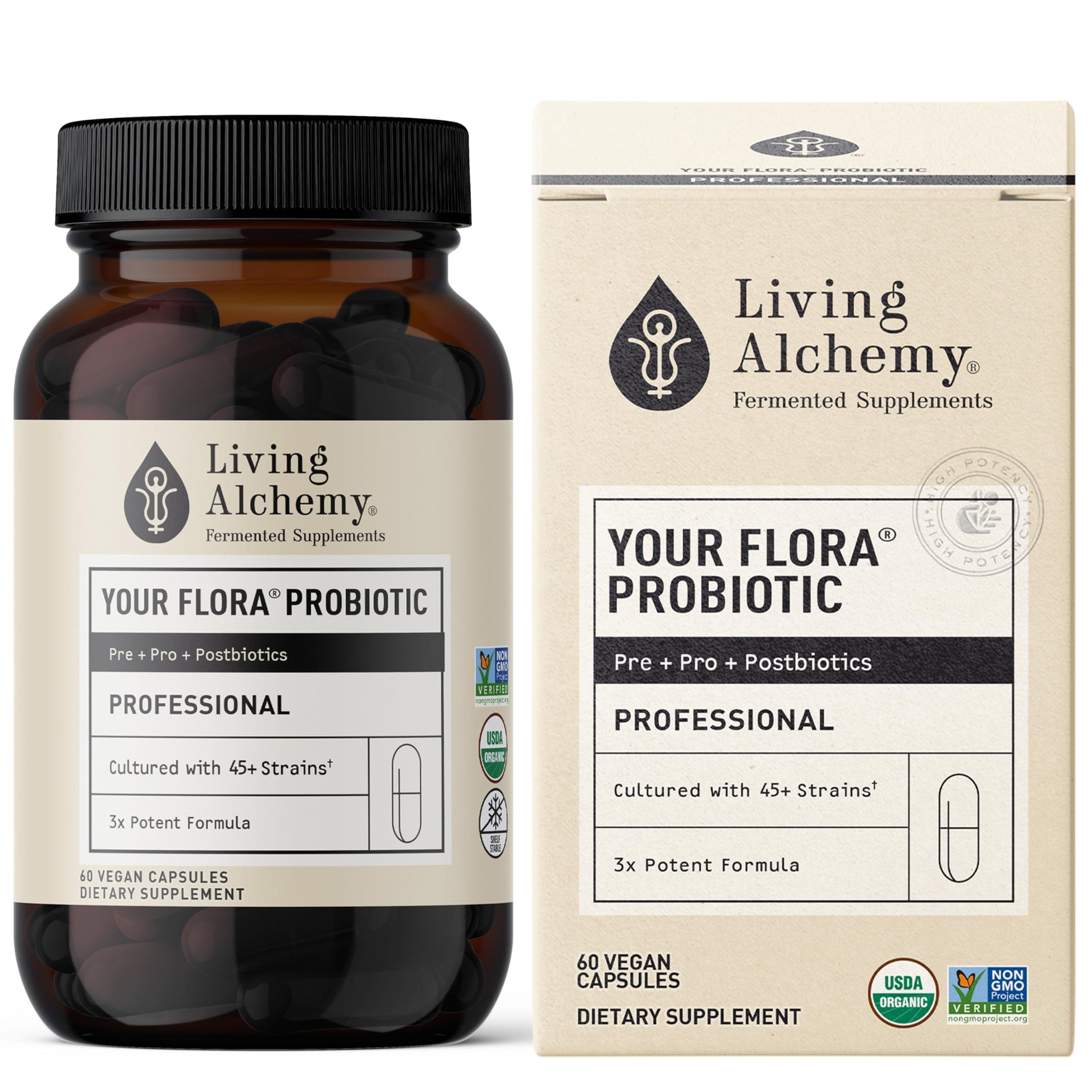 Living Alchemy Gut Health Supplements for Men & Women - Your Flora Probiotic Professional Digestion Supplement with Fermented Soybean, Prebiotics, Living Alchemy buy supplements canada