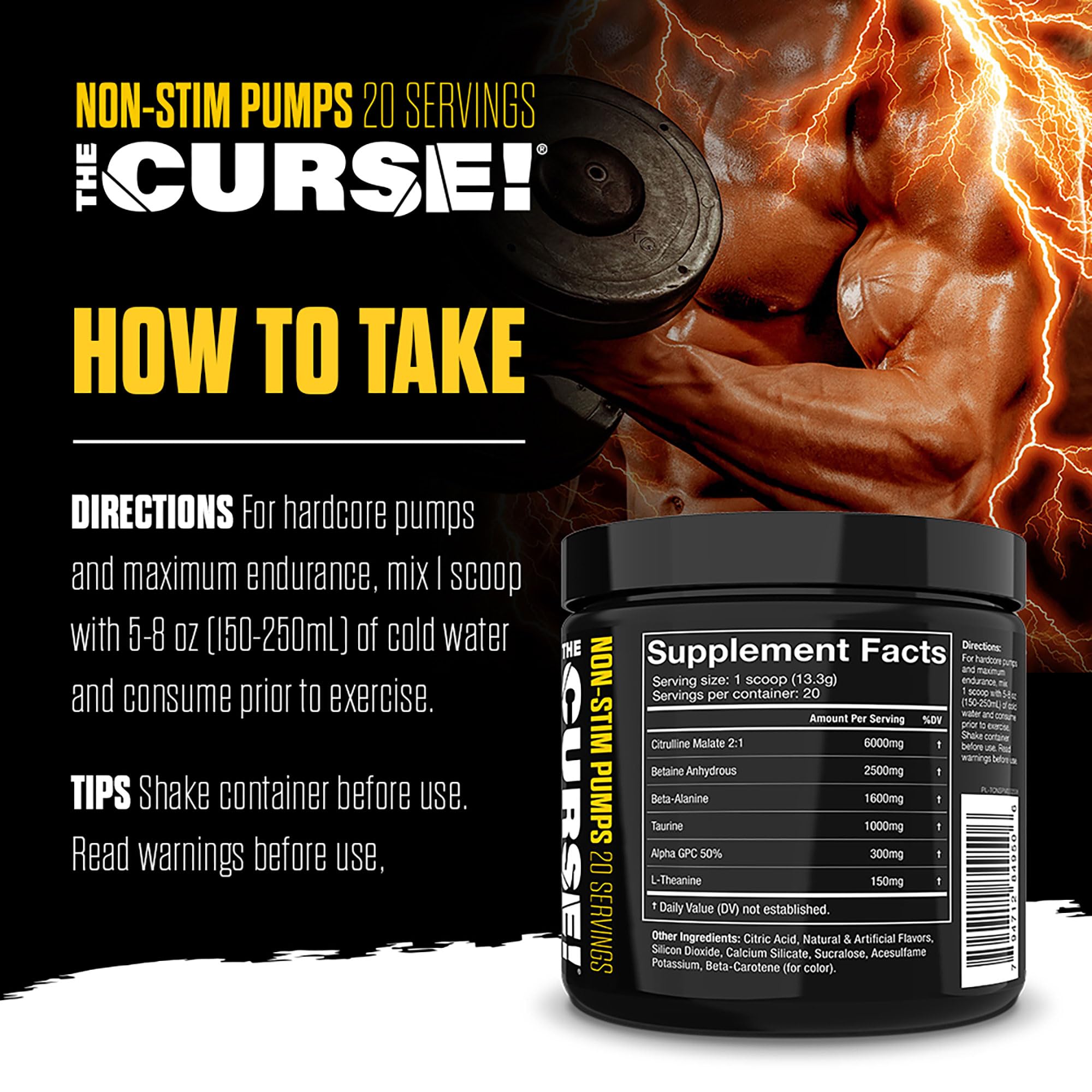 THE CURSE! JNX Sports Non-Stim Pumps Pre-Workout Supplement - Maximum Power THE CURSE! buy supplements canada